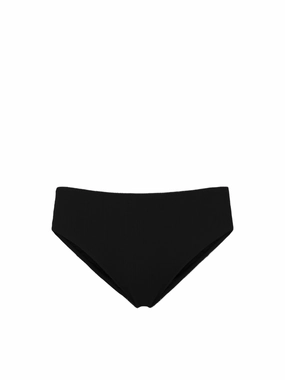 Classic Midrise Bottom In Black Texture Drawstring-Closure