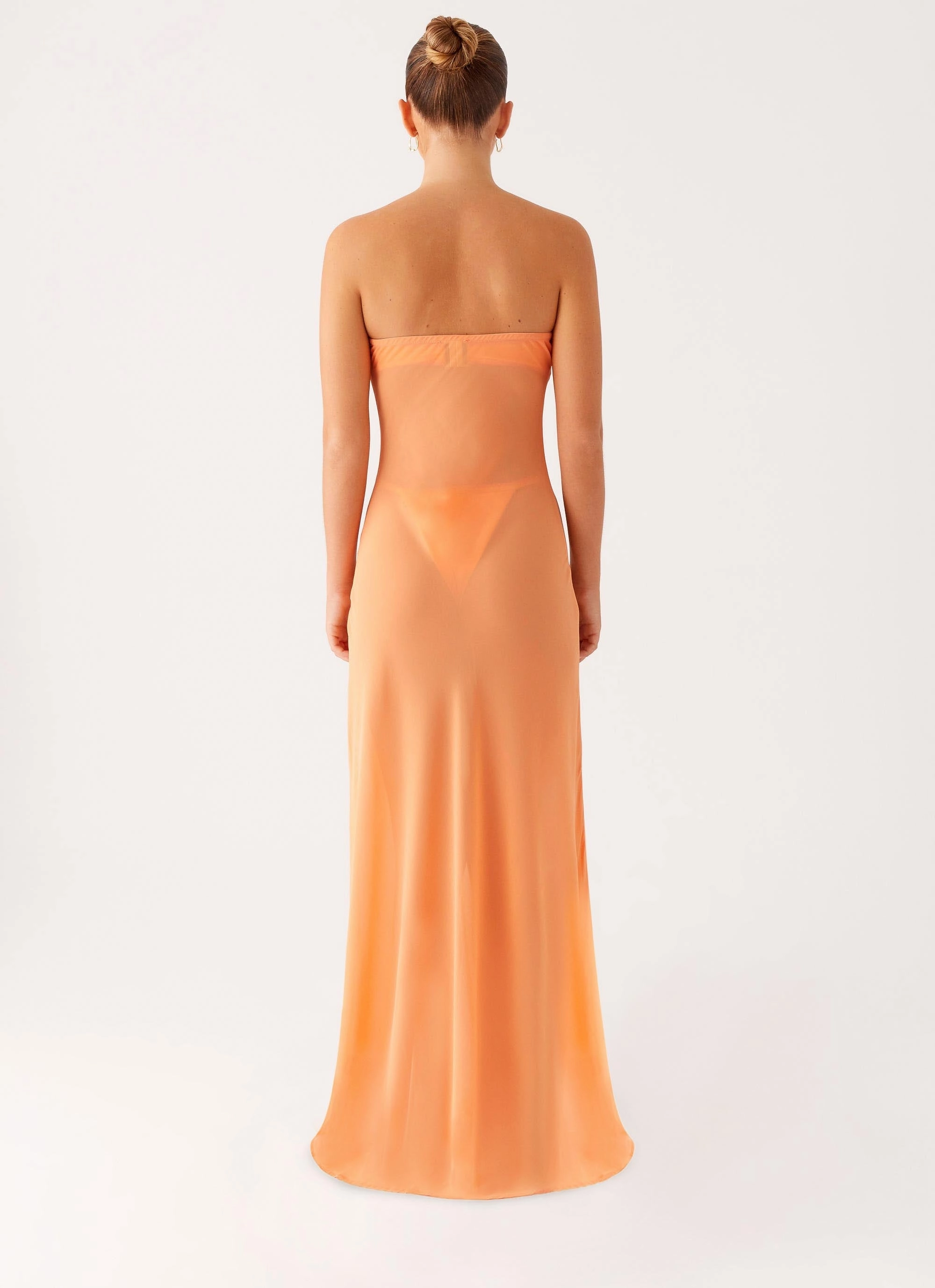Wardrobe-Staple Love Energy Mattie Strapless Maxi Dress - Orange