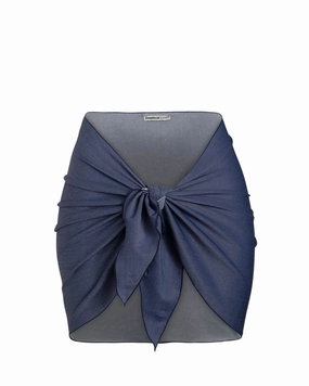 Adjustable Straps Summer Style Liv Sarong In Indigo Twill