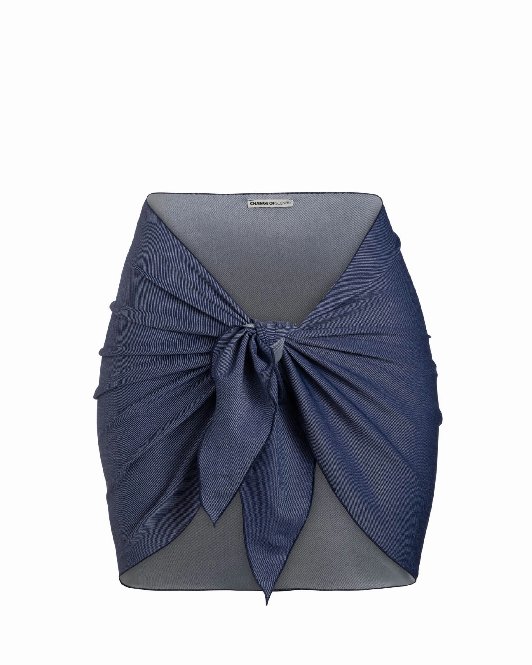 Liv Sarong In Indigo Twill Holiday Fashion