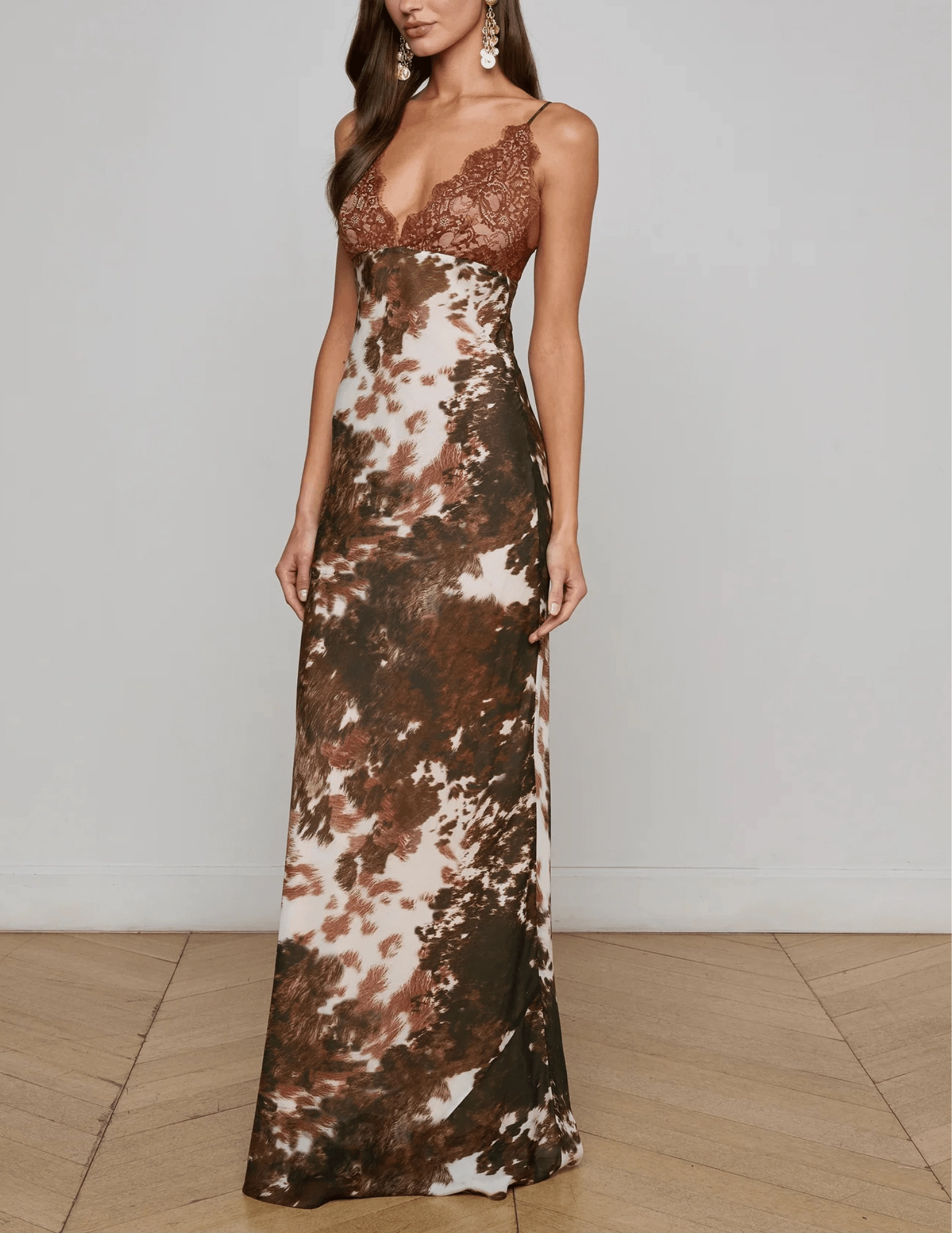 Silky Form L'AGENCE Susanna Lace Bust Slip Maxi Dress