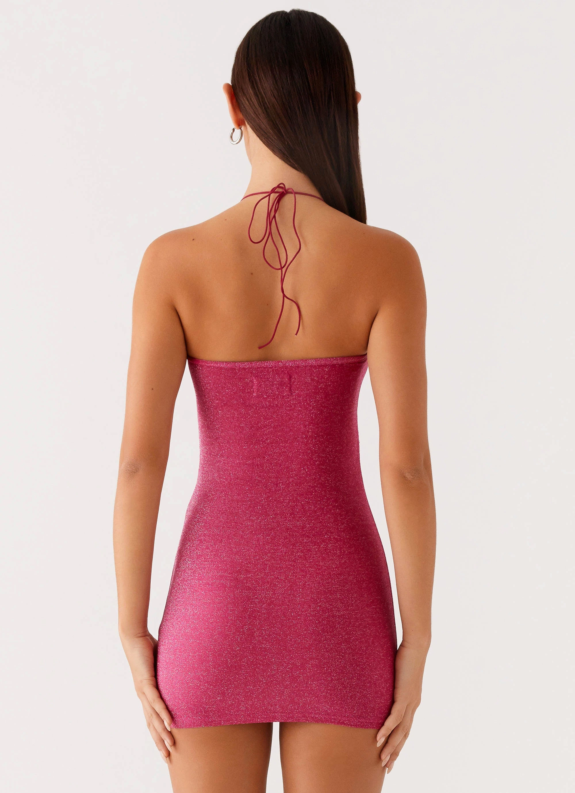 Loose Flow Feminine Mood Jupiter Mini Dress - Raspberry