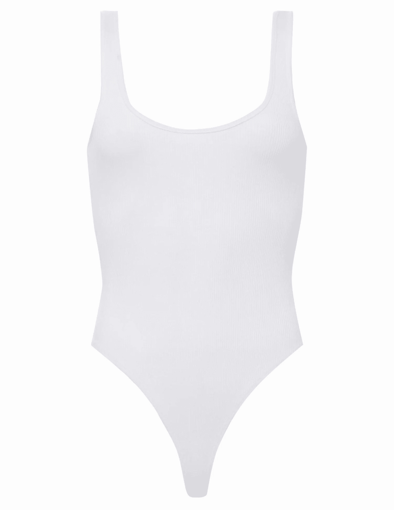Hidden Zipper Pocket L'AGENCE Nica Scoop Neck Bodysuit in White