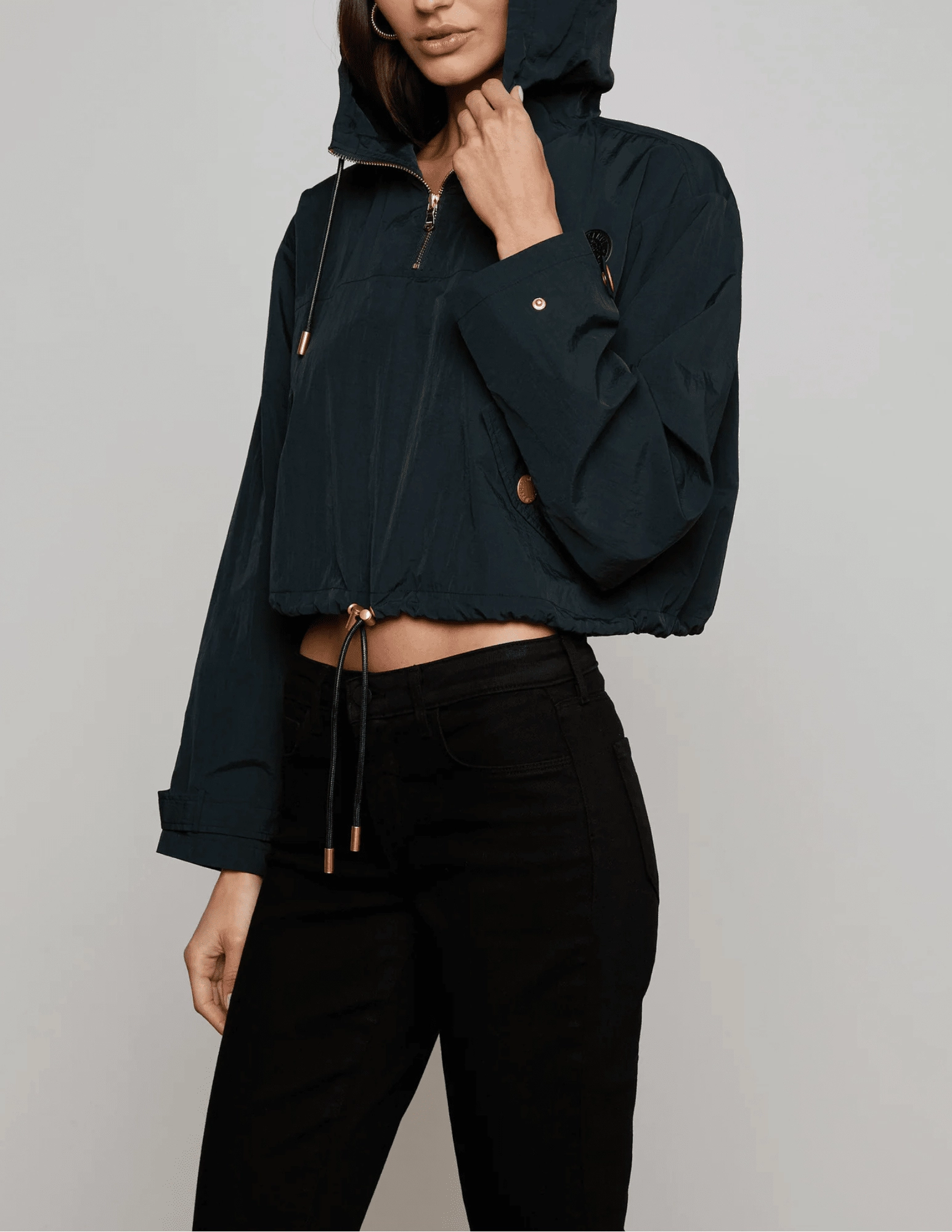 Easy Care Fabric L'AGENCE Bronwyn Cropped Windbreaker