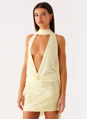 Lilo Scarf Top - Yellow AllDaySoftness