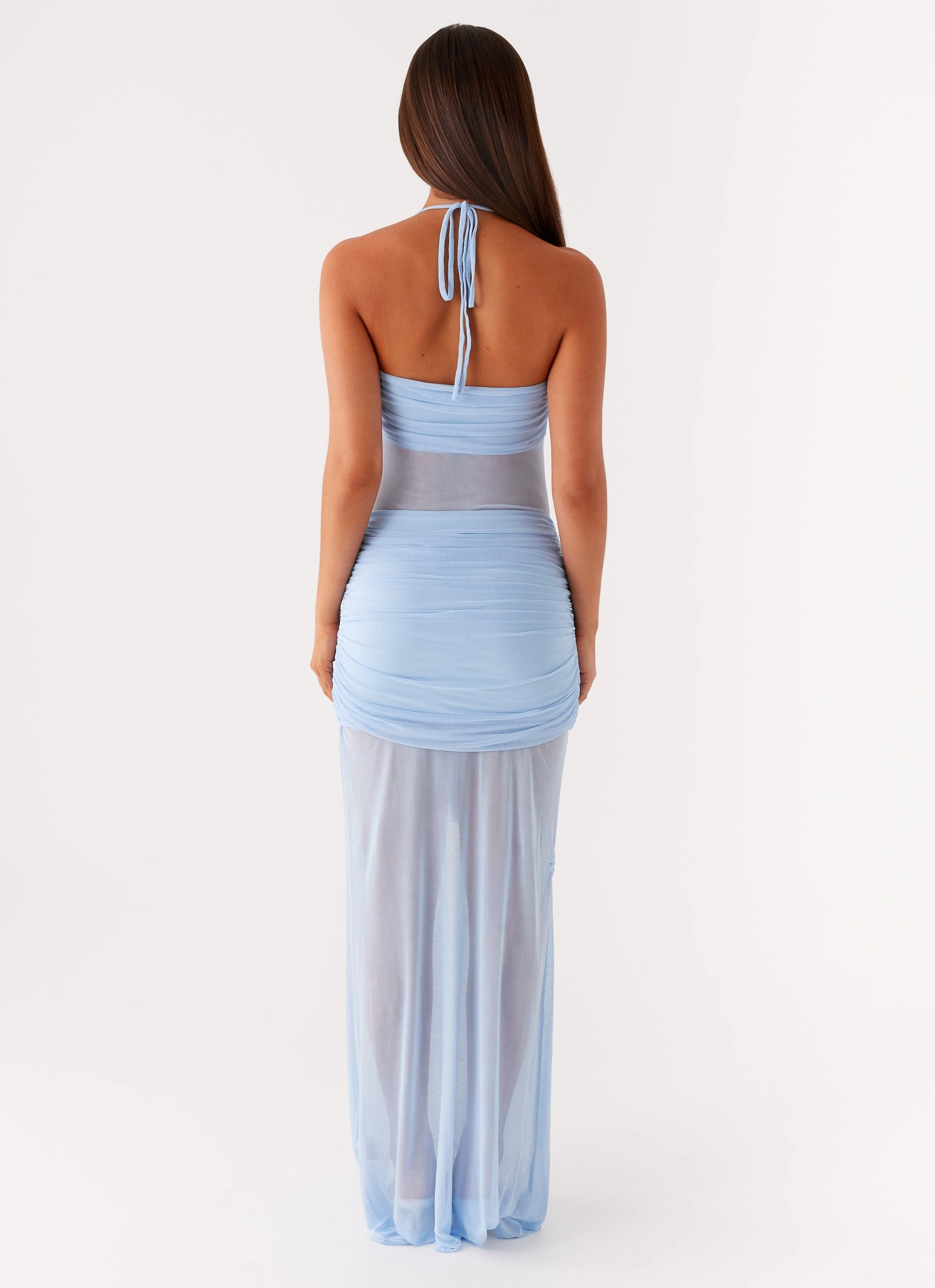 Lily Halter Maxi Dress - Blue Clean Tone