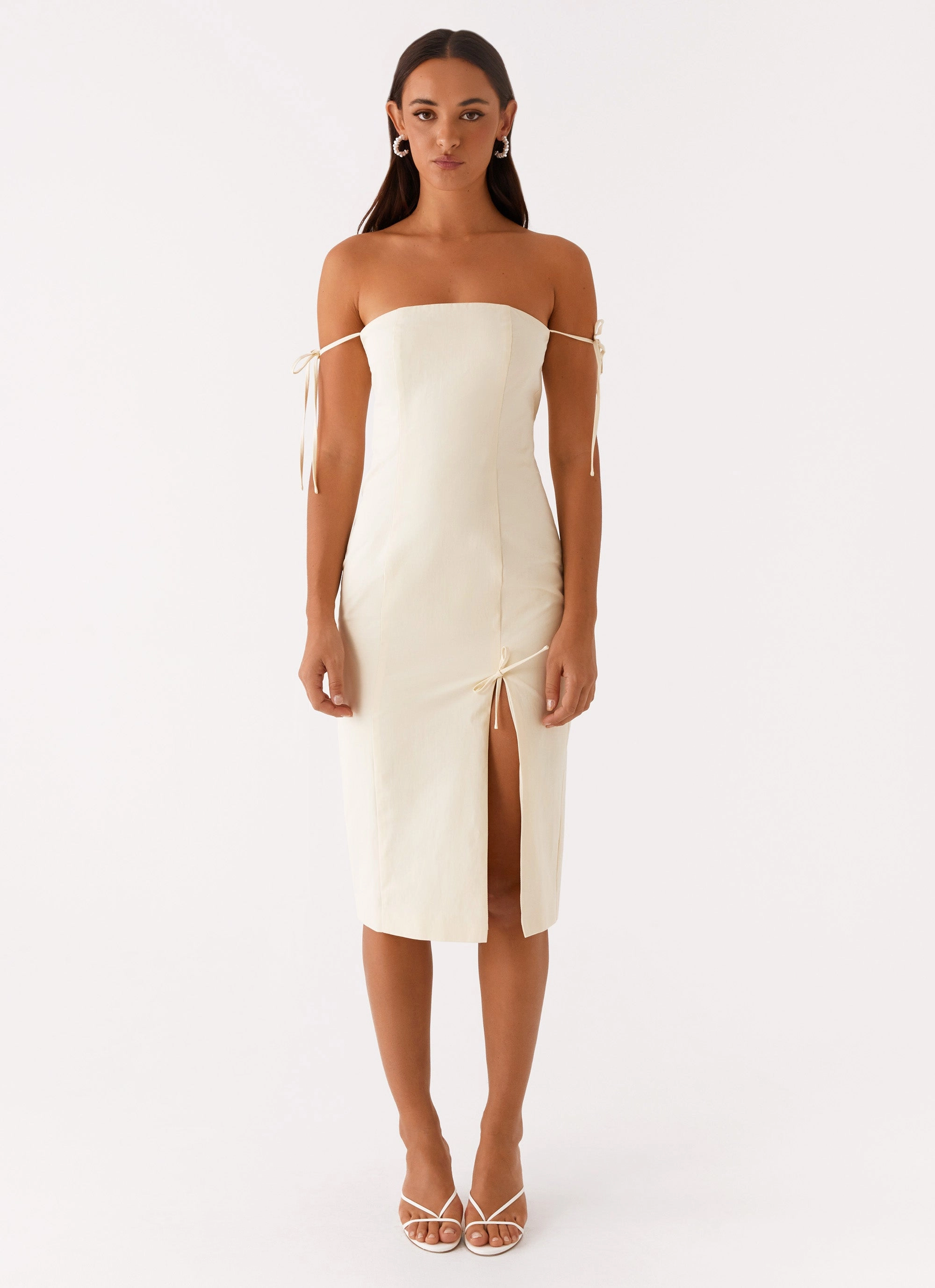 Sleek Layer Clean Finish Limelight Midi Dress - Lemon