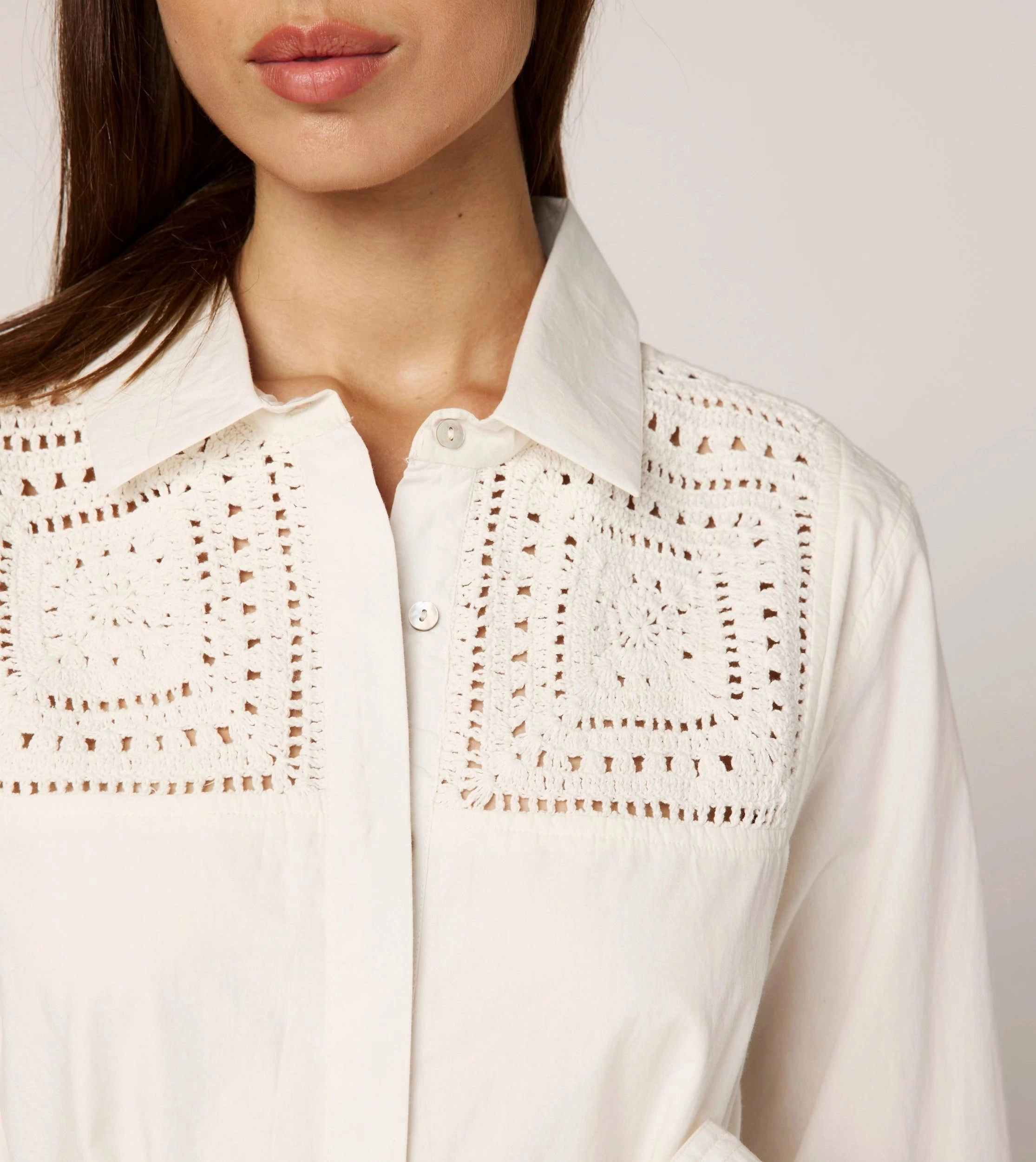 Senara Mini Dress | Ivory WrinkleResistant Fabric