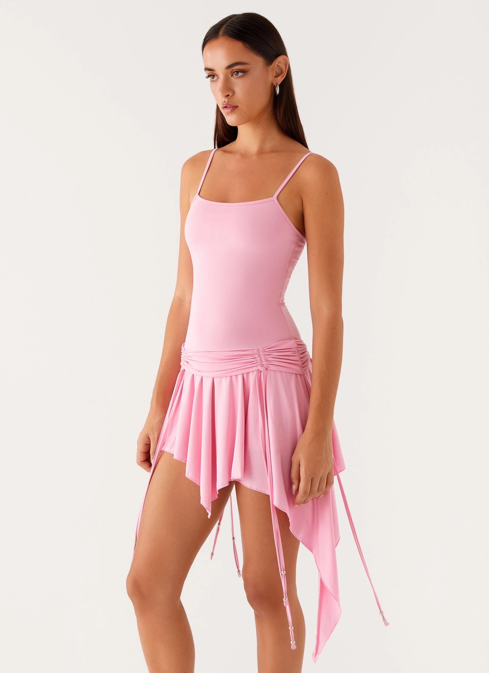 Lino Mini Dress - Baby Pink Timeless Soft New York
