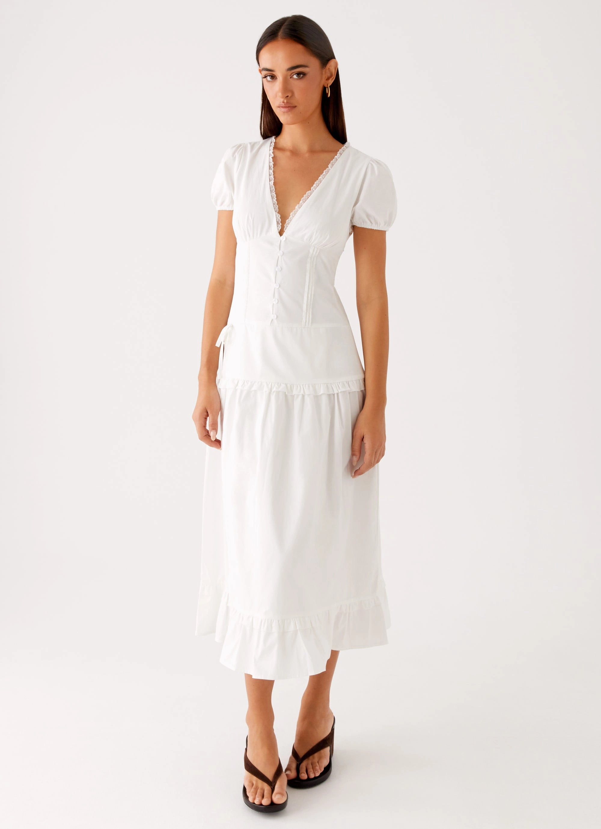 Daily Movement Calm Grace London Midi Dress - White