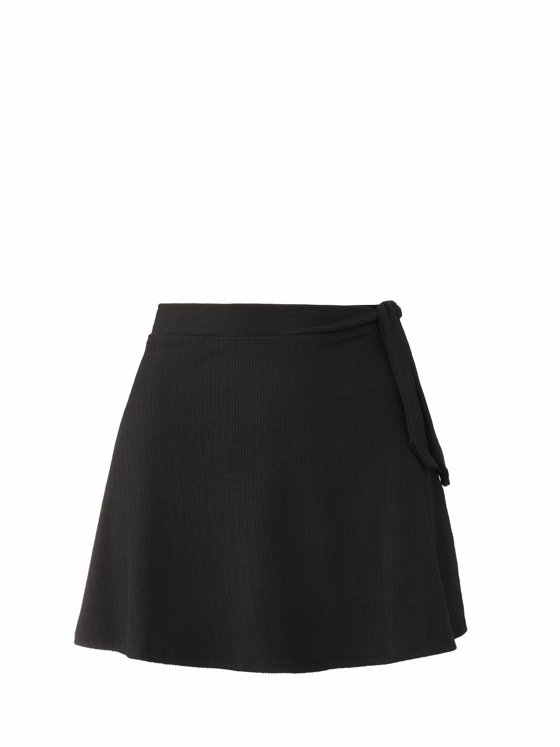 Trendy designs Secure Zip Closure Amy Swim Skirt In Black Texture