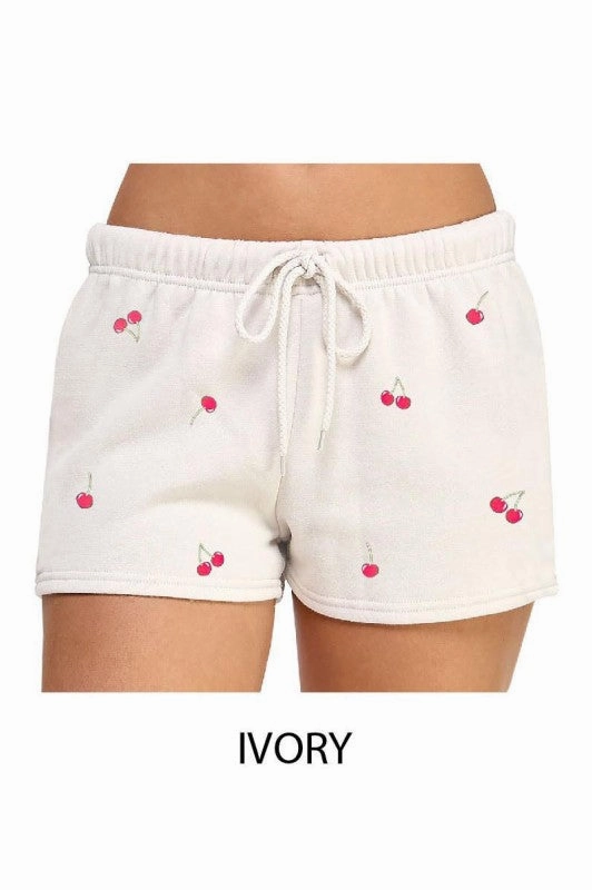 Evelyn Basic Fleece Cut-edge Shorts Bright Hues