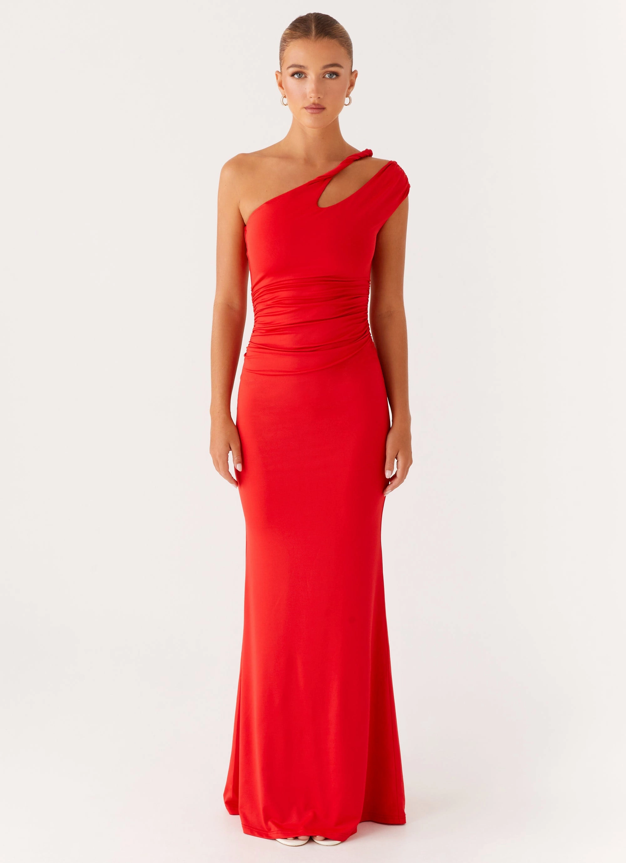 Balanced Look Empire-Waist Lopez Maxi Dress - Tangerine
