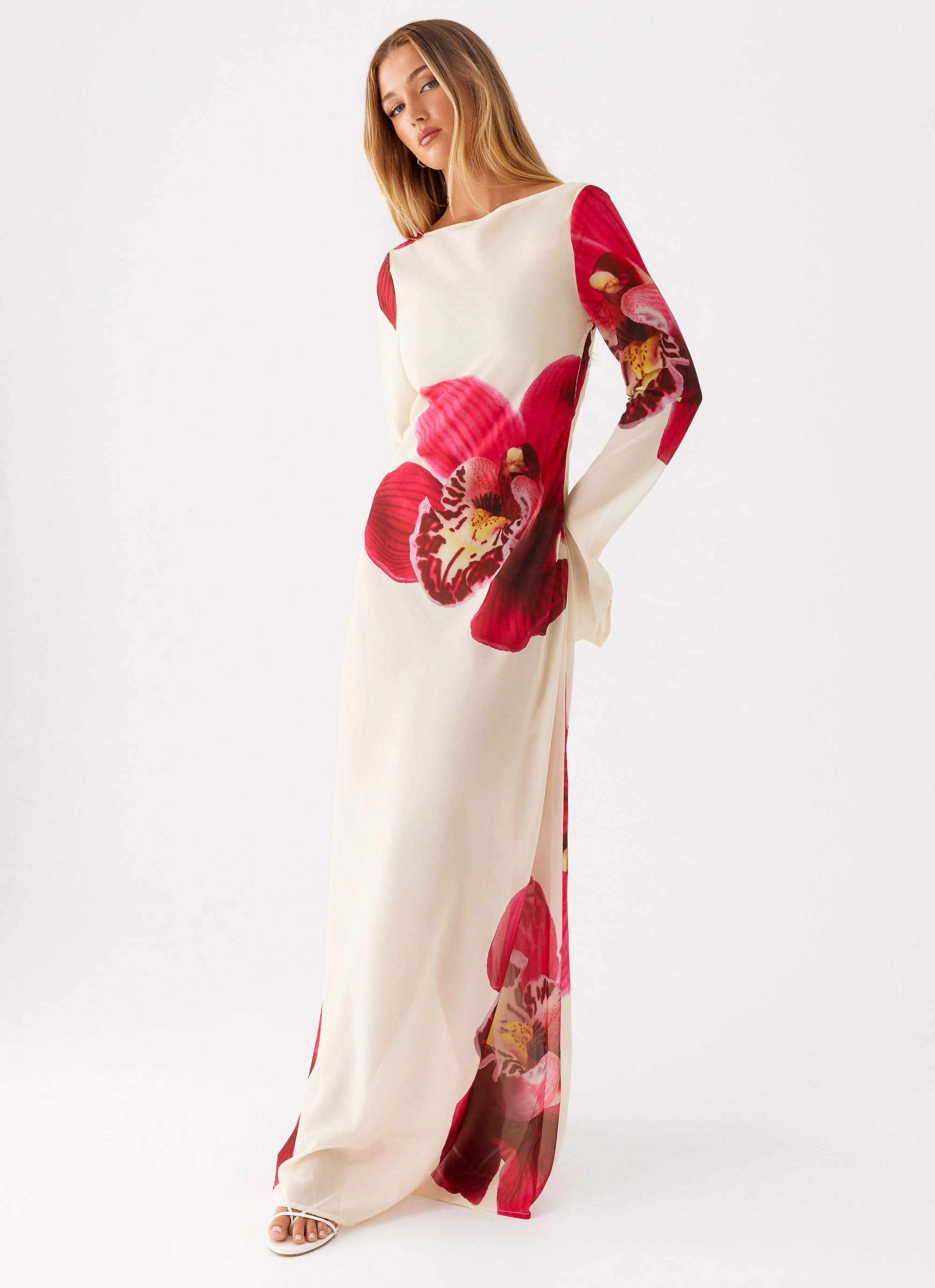 Lorde Maxi Dress - Orchid Yellow Flattering Fit Comfy Detail