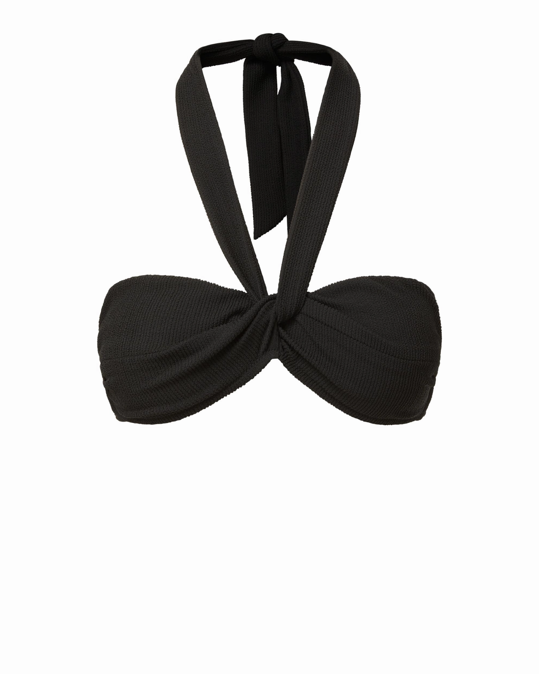 Loryn Swim Top Black Texture Travel Essential