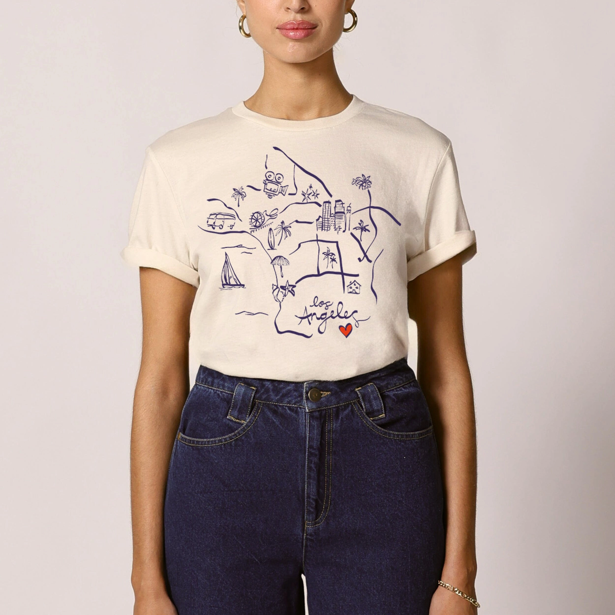 Ergonomic Shoulder Cut Los Angeles Tee Shirt