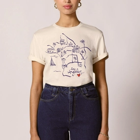 Casual Jacket Double Stitched Hems Los Angeles Tee Shirt