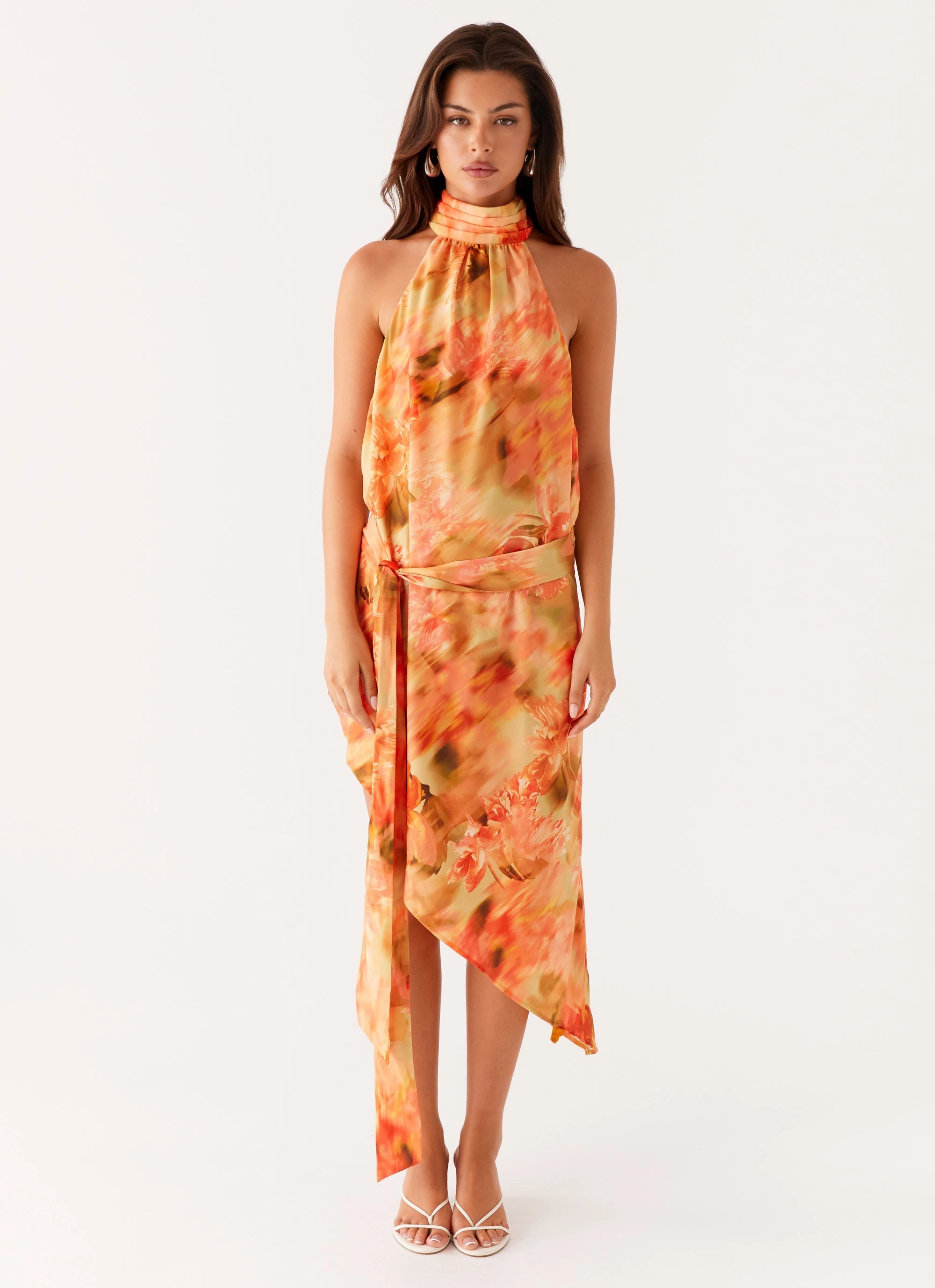 Soft Stitch Lou Midi Dress - Sunset Floral