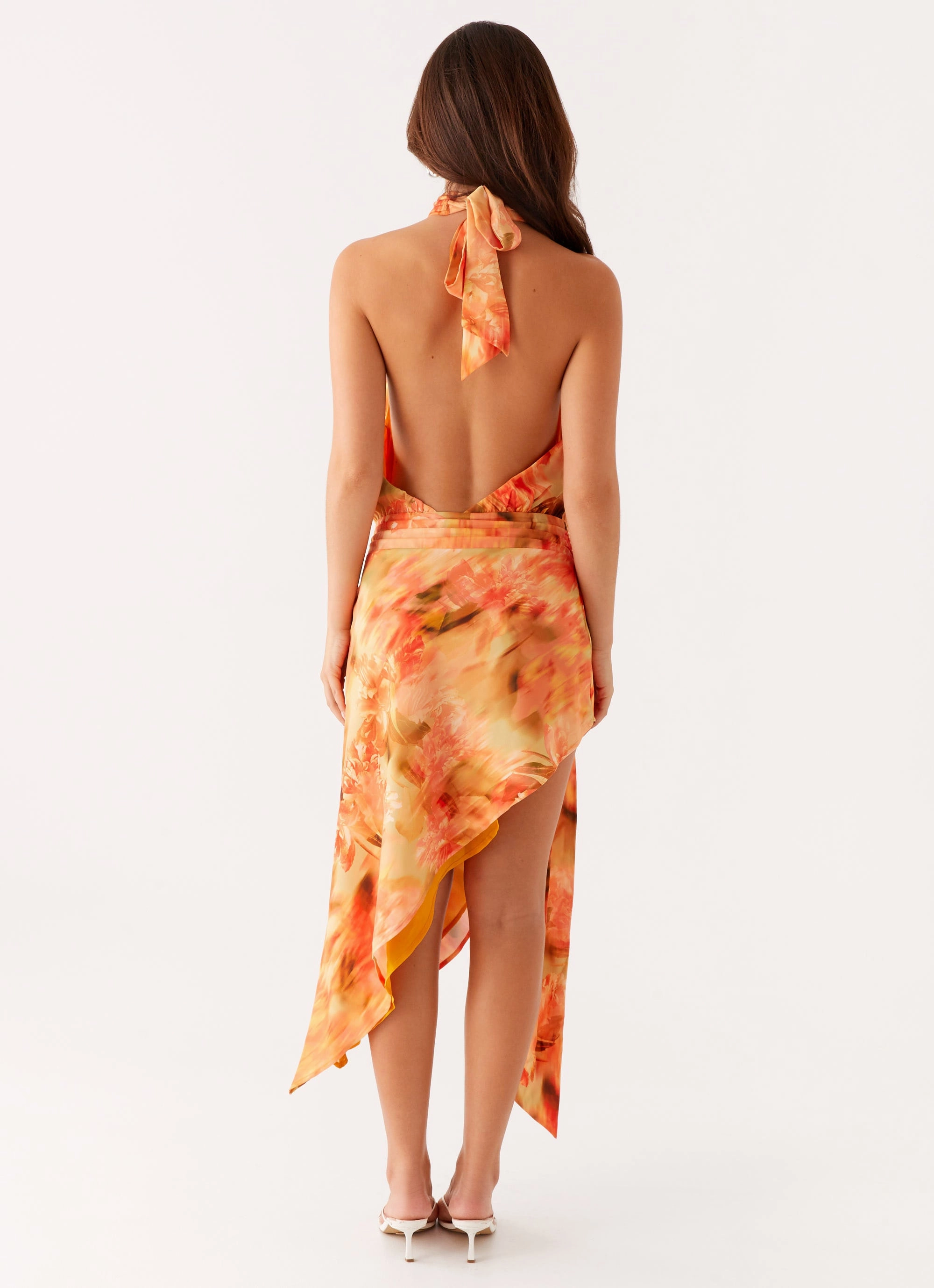 Lou Midi Dress - Sunset Floral Breeze Grace