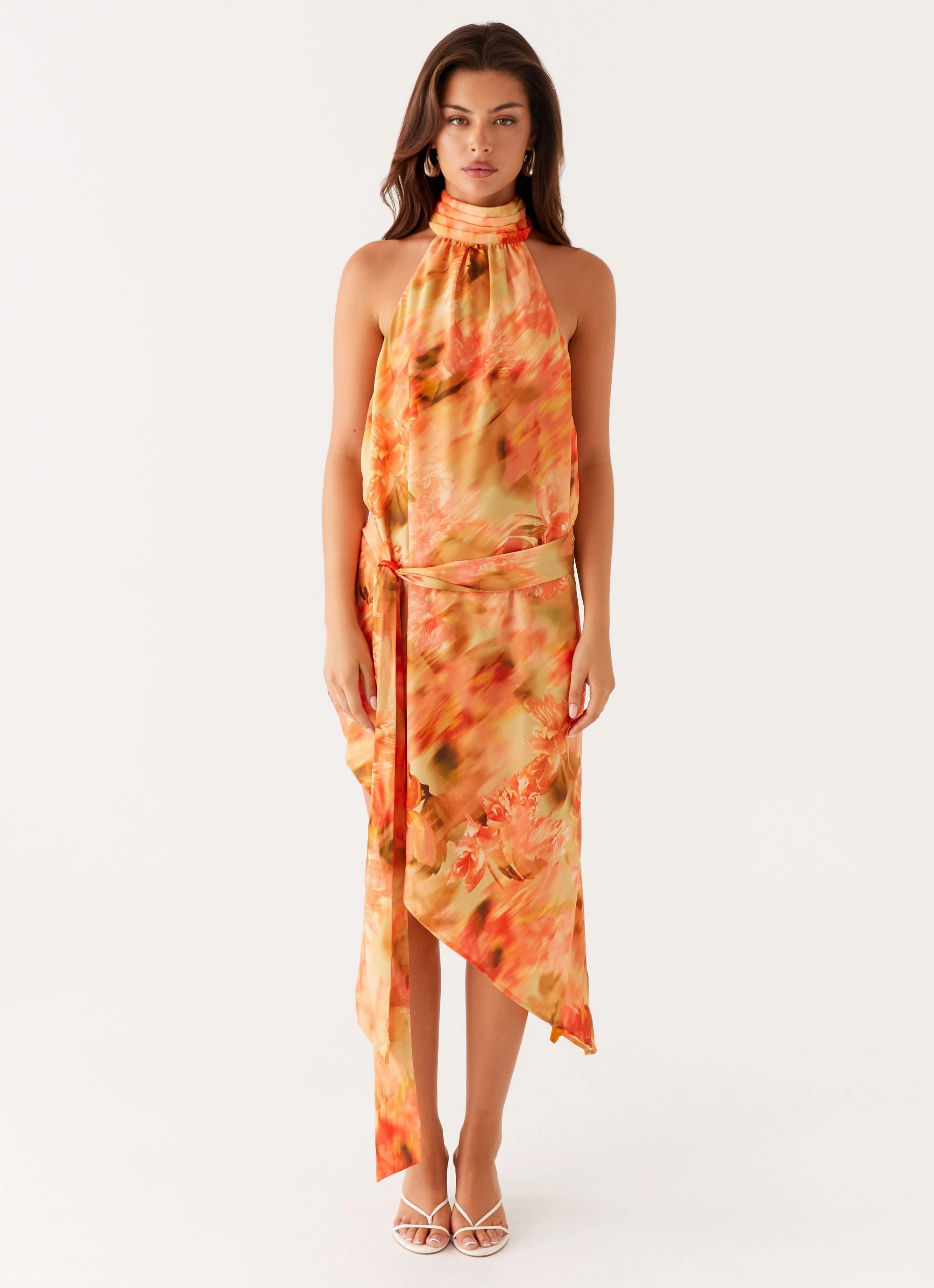 Lou Midi Dress - Sunset Floral Best-Seller Cool Layers