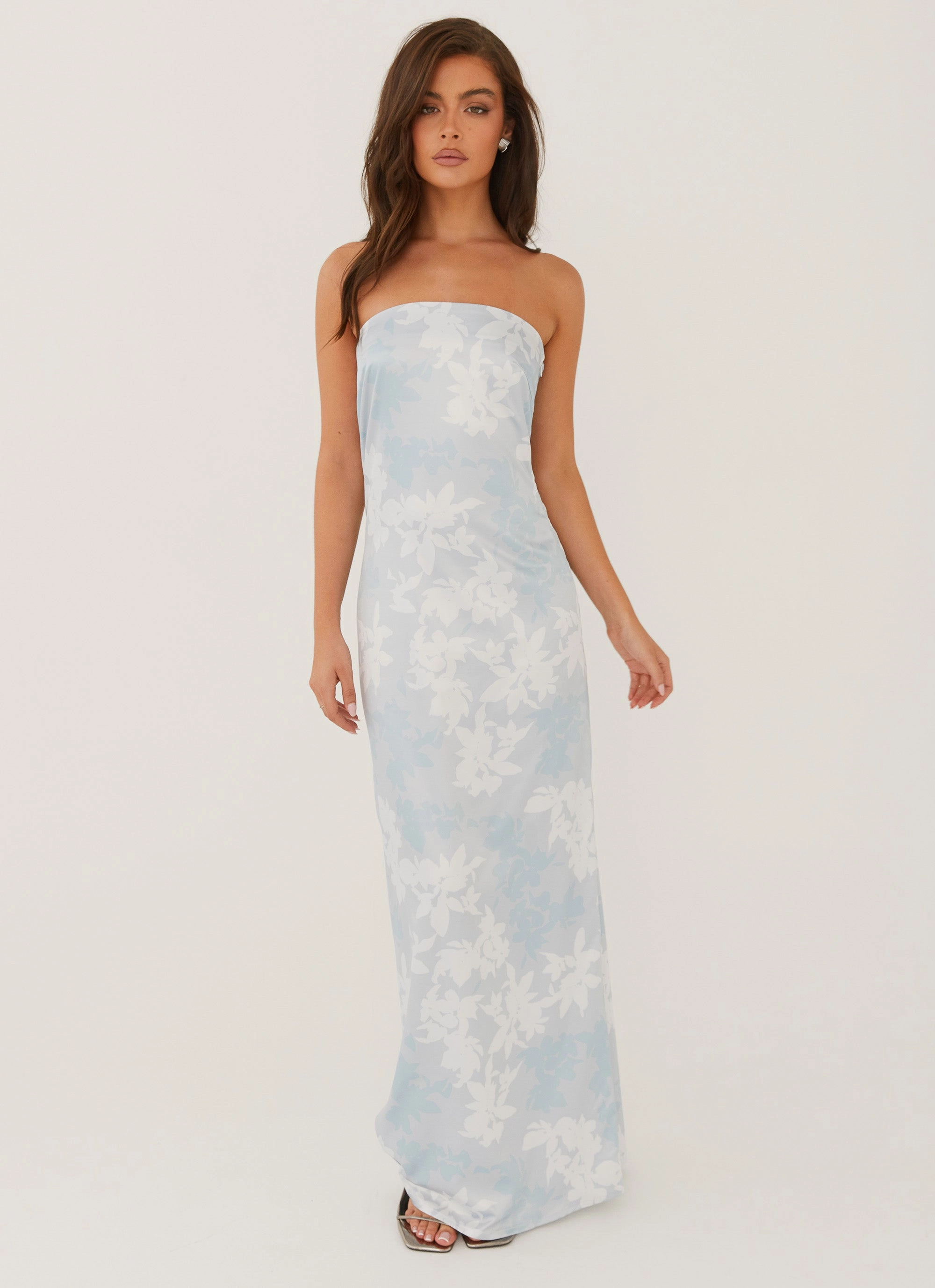 Relaxing Style Calm Energy Love Me More Maxi Dress - Blue Blossom