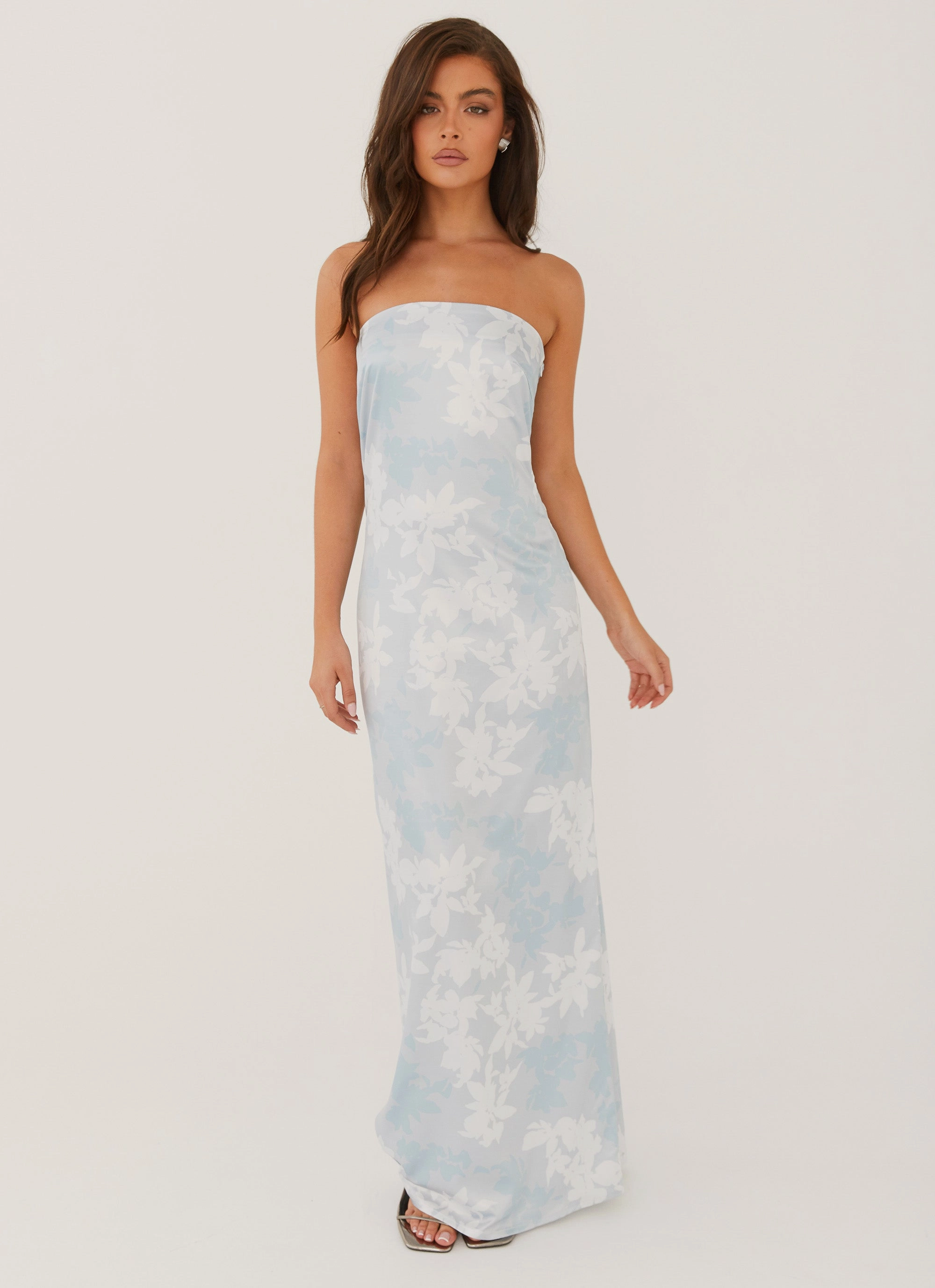 Modern Staple Contemporary Style Love Me More Maxi Dress - Blue Blossom