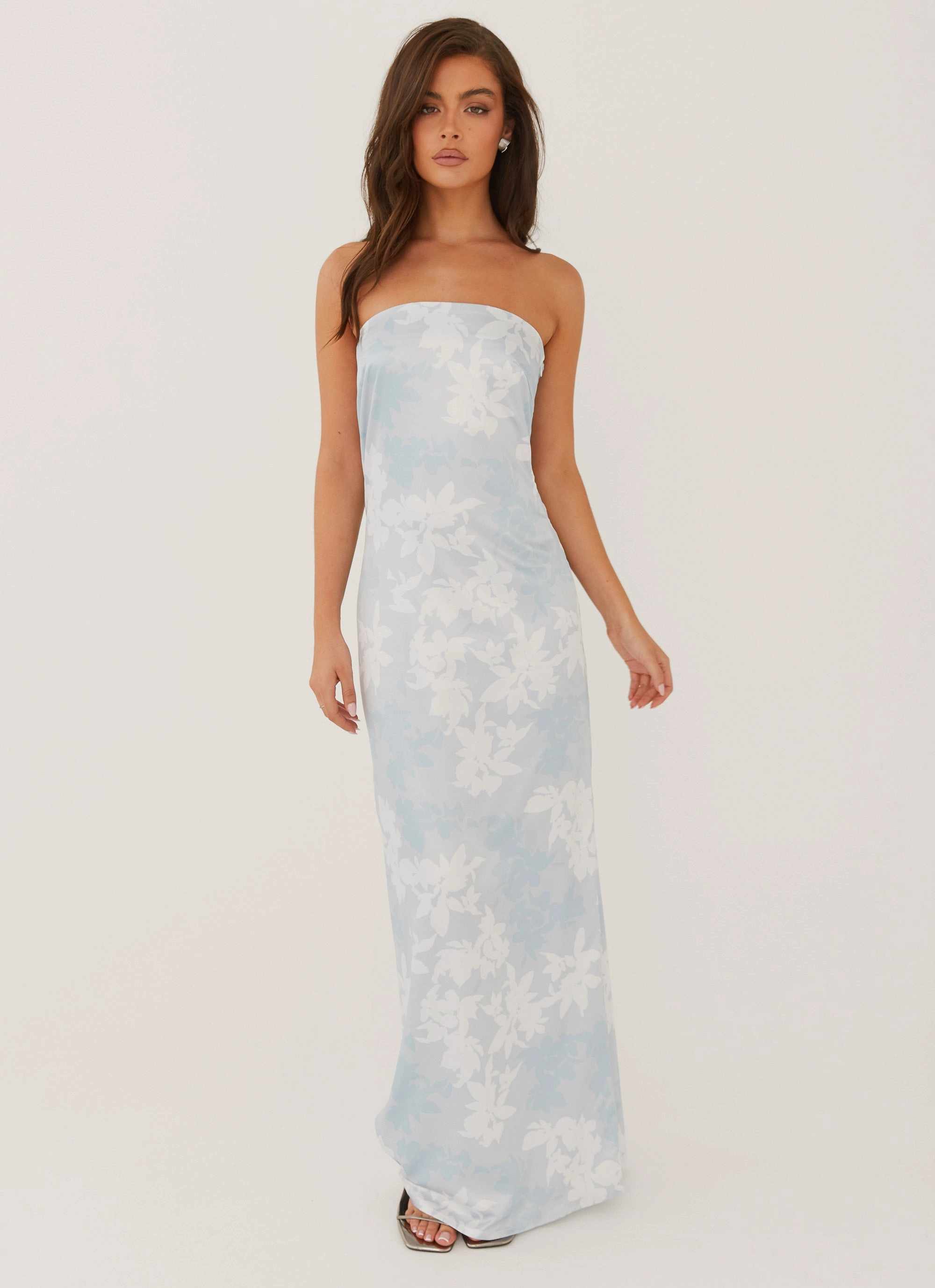Adjustable Straps Love Me More Maxi Dress - Blue Blossom