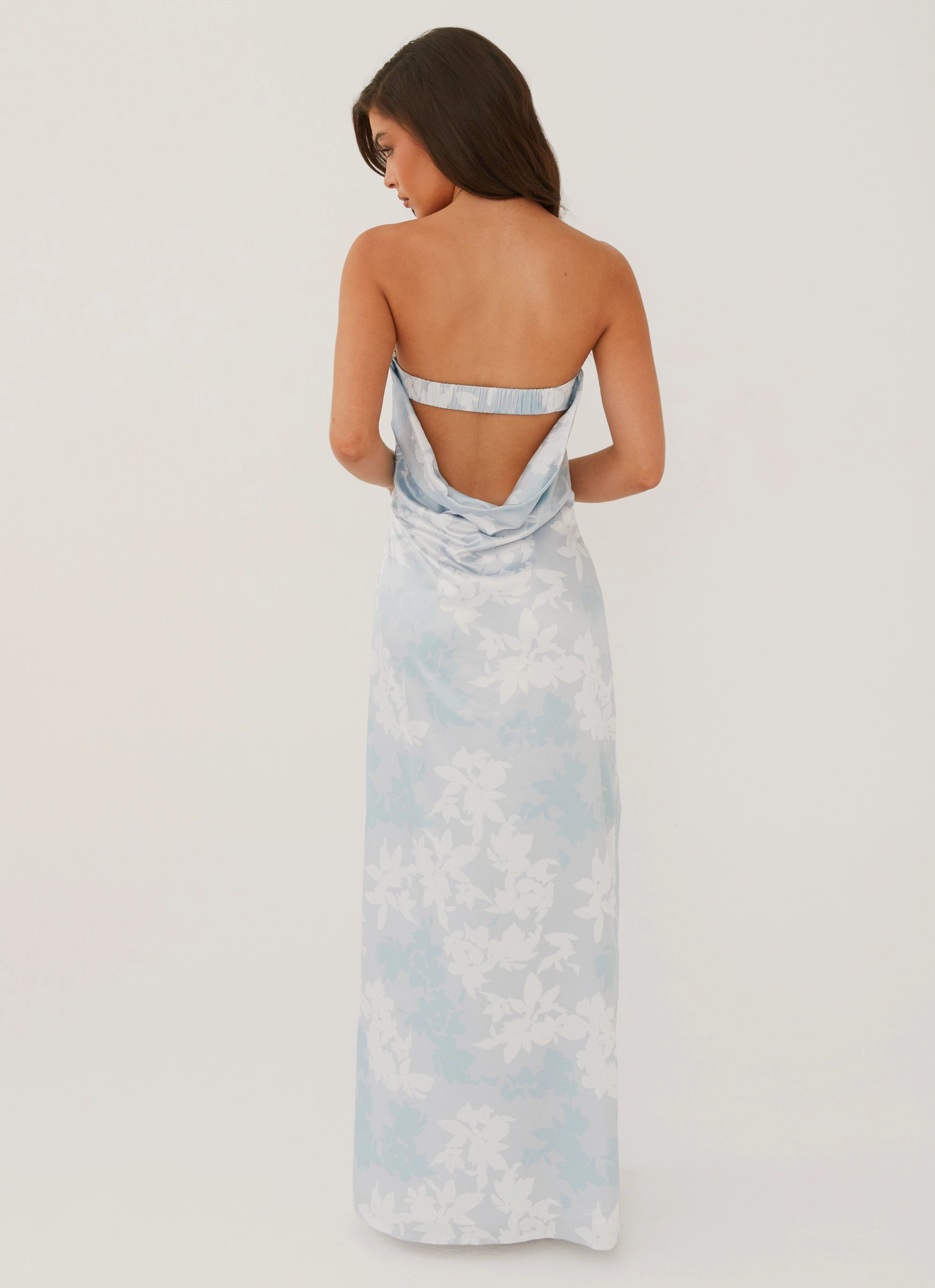 Chic And Comfortable Love Me More Maxi Dress - Blue Blossom