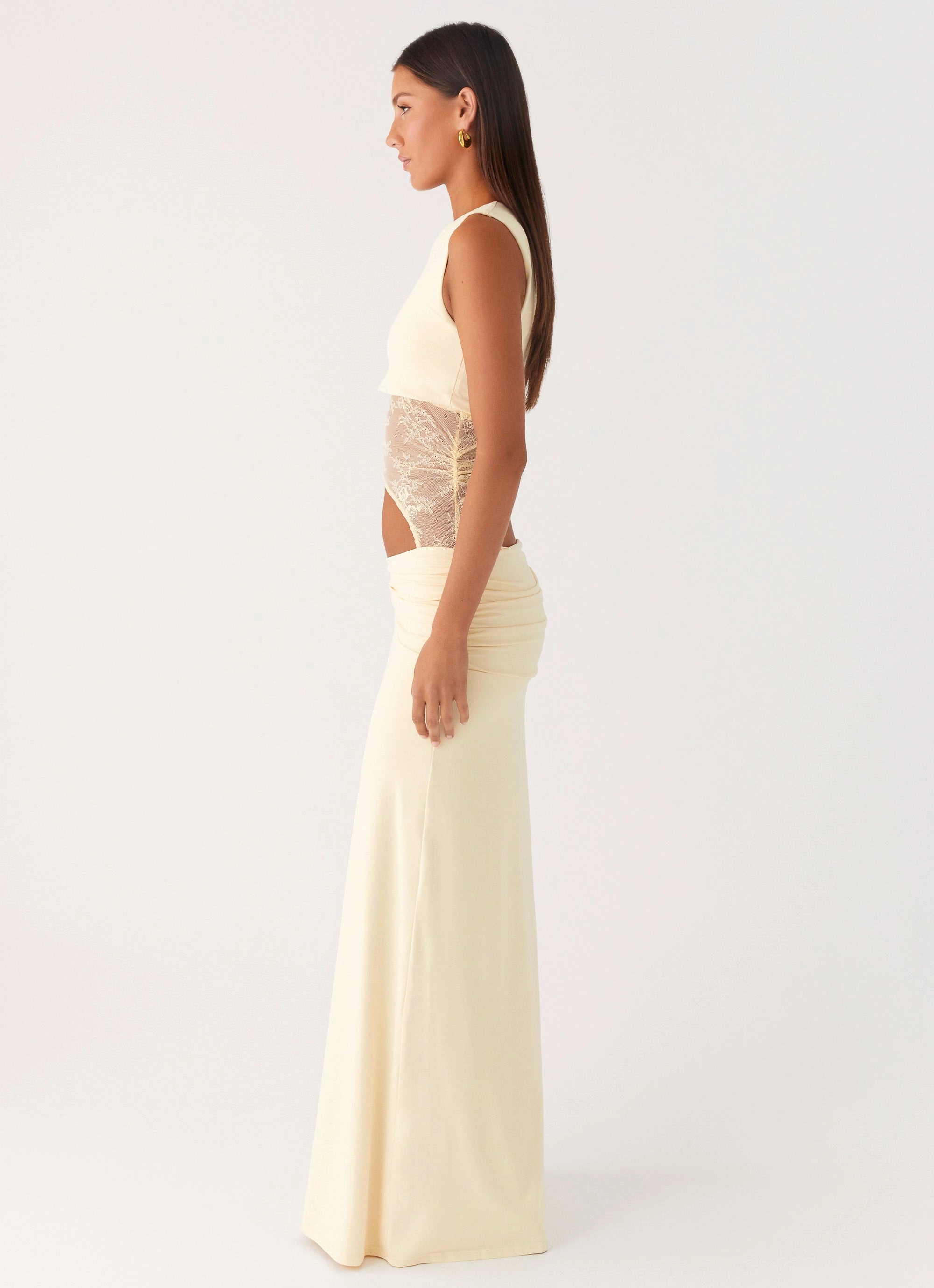Love Motion Maxi Dress - Lemon Bold Look Natural Silhouette
