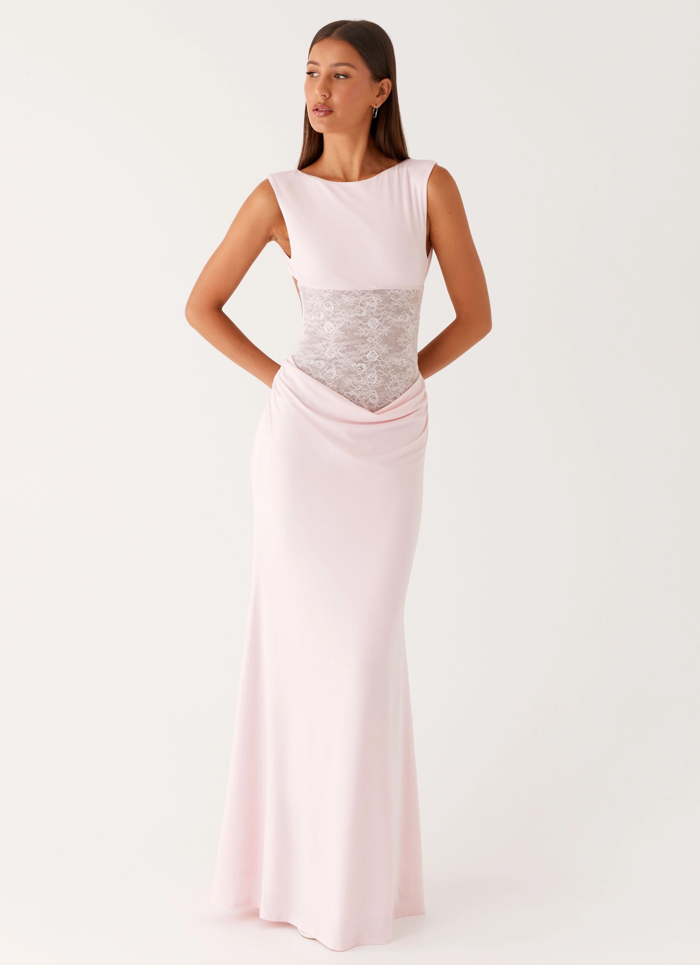 Love Tease Maxi Dress - Baby Pink Bare Glow Lounge Moment