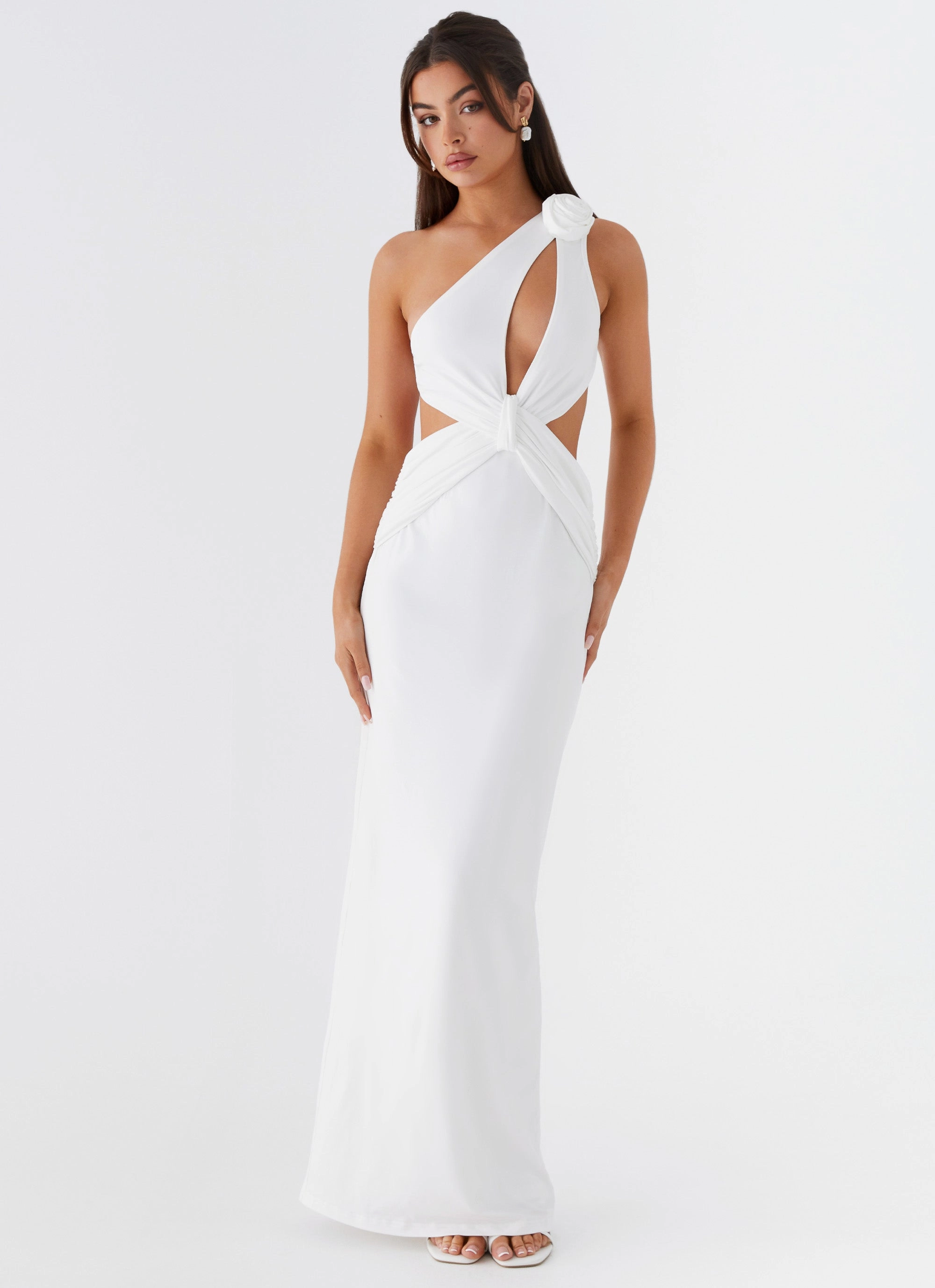 Lovesome Rosa Maxi Dress - White Refined Finish