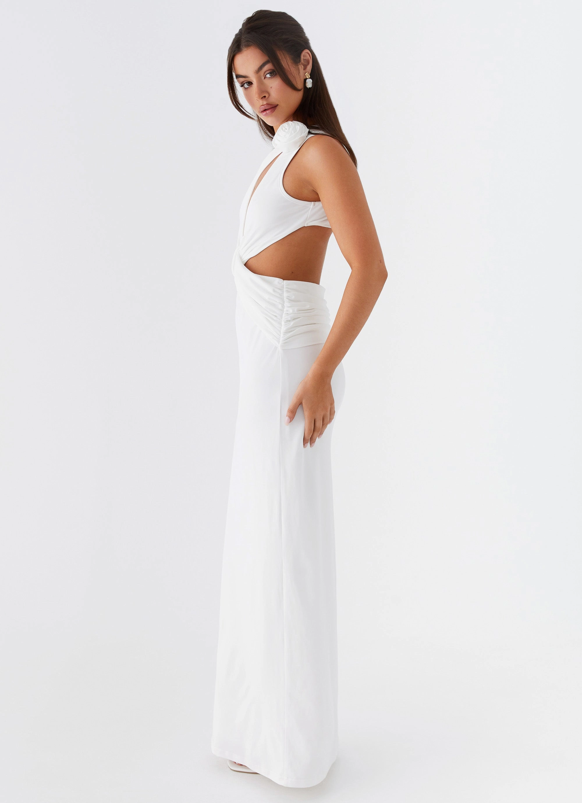 Pure Stitch Lovesome Rosa Maxi Dress - White