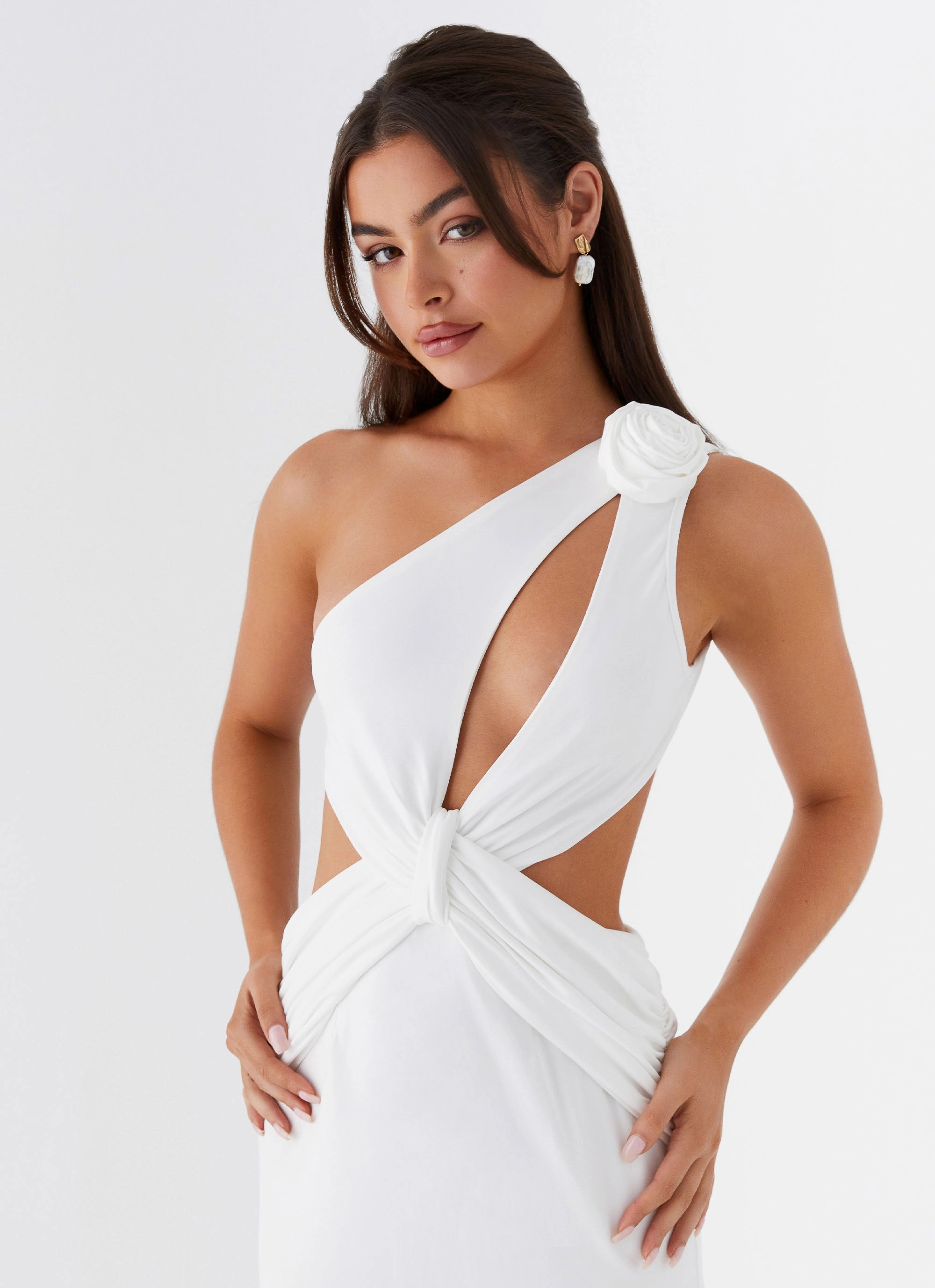Lovesome Rosa Maxi Dress - White Modern-style