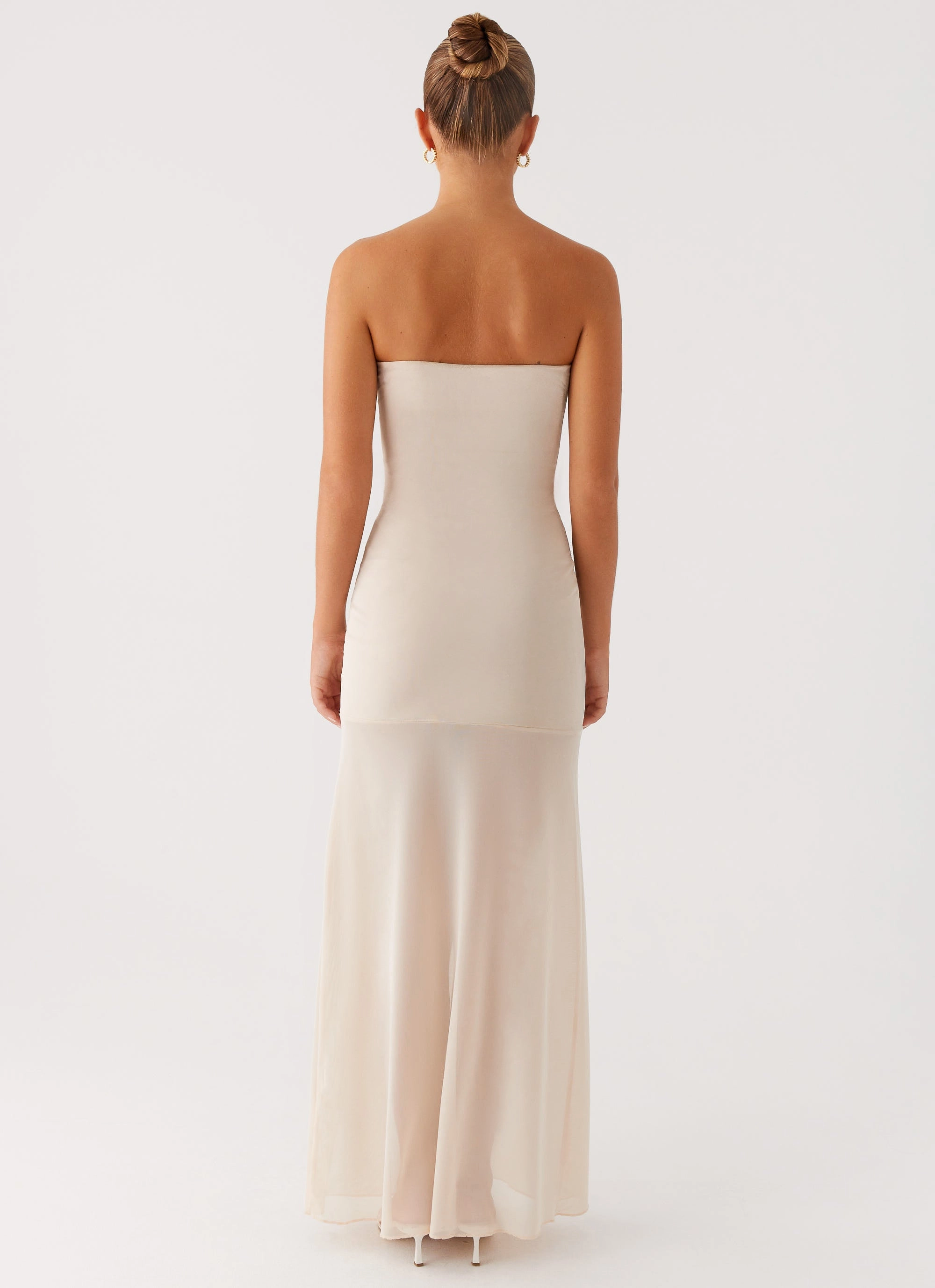 Art Event Simple Flow Lovie Maxi Dress - Beige