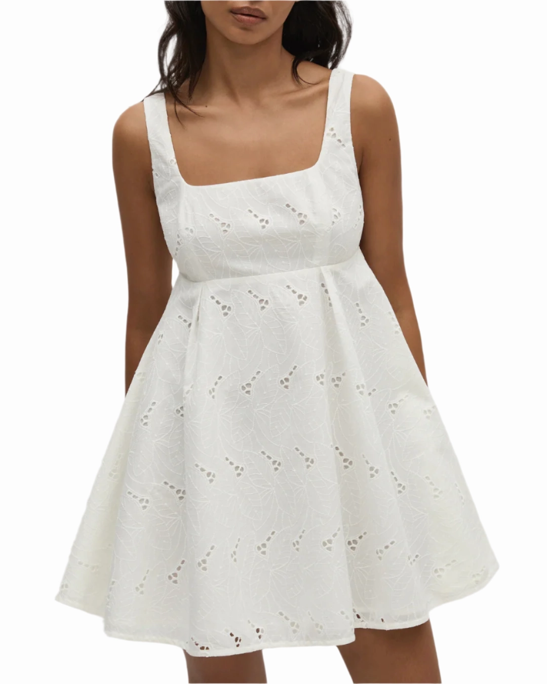 Occasion Wear Comfortable Design Wear Lovis Mini Dress in Birgitta Broderie Anglaise White