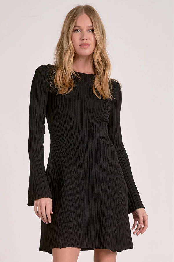 Mini Ribbed Sweater Dress Seasonal piece Layering Knit