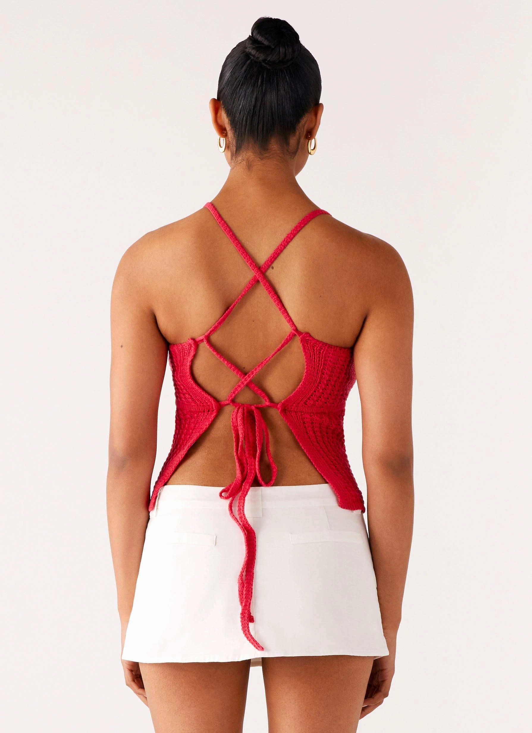 Tiare Crochet Top - Fuchsia FullCut Shoulder