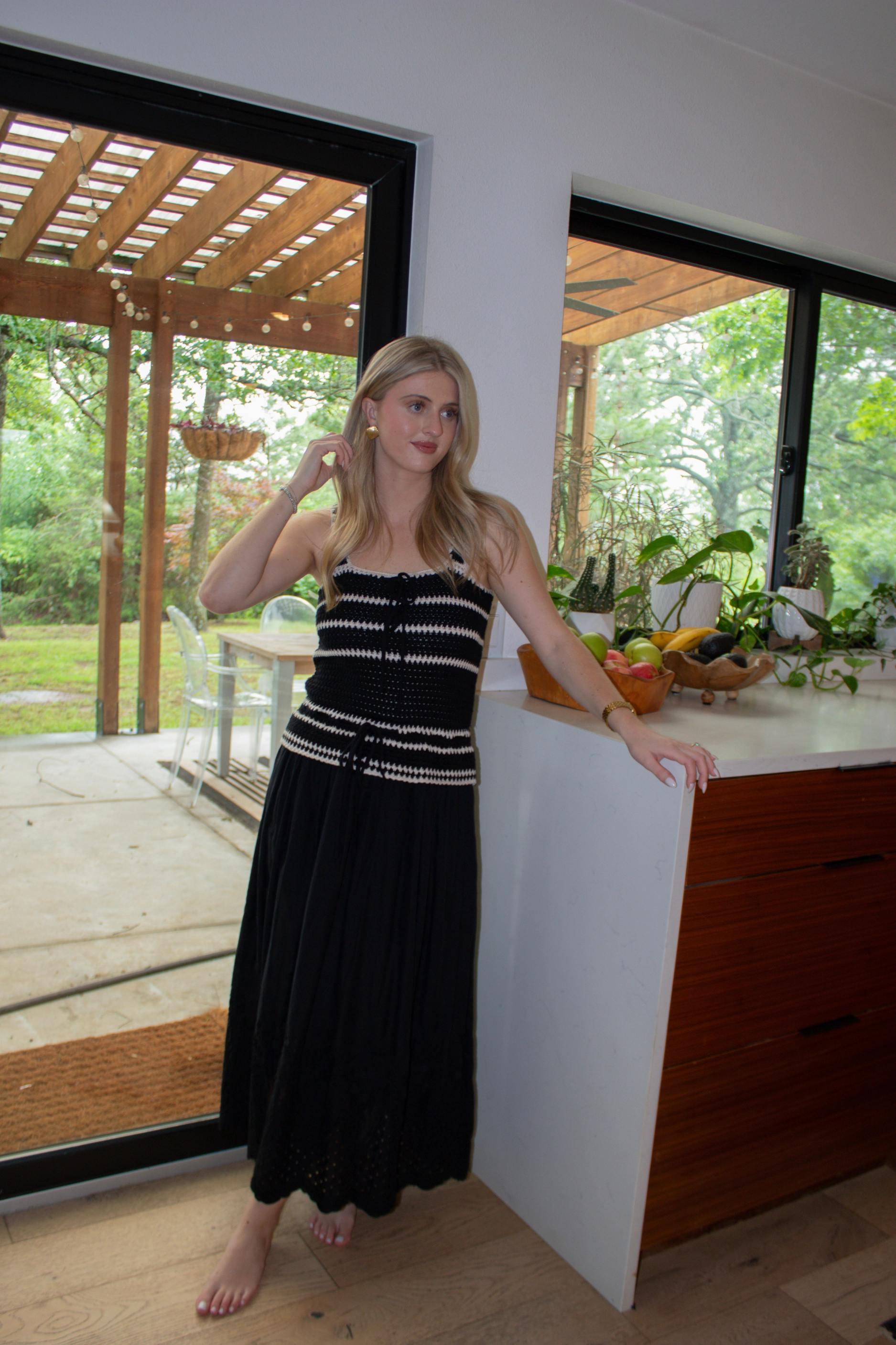 Solid-color Lucia Maxi Dress