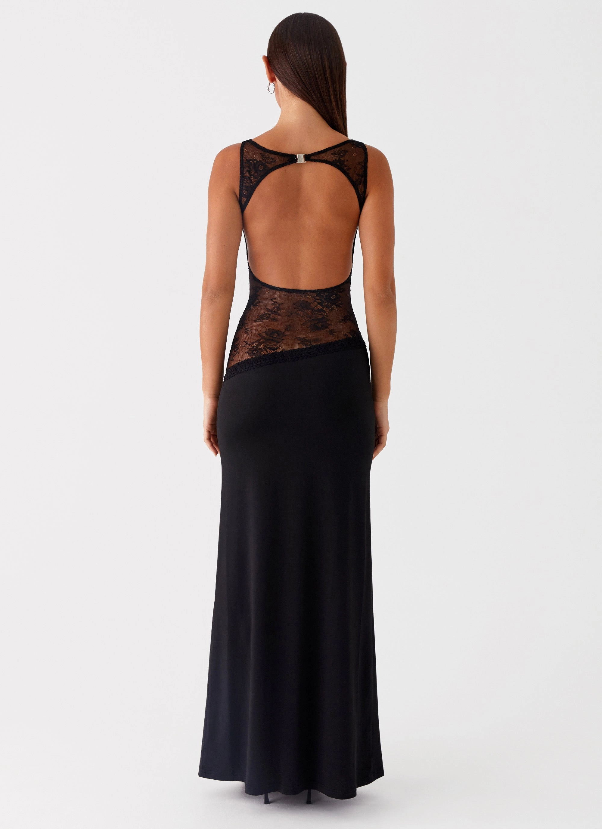 Lucinda Maxi Dress - Black Soft Volume Refined Form