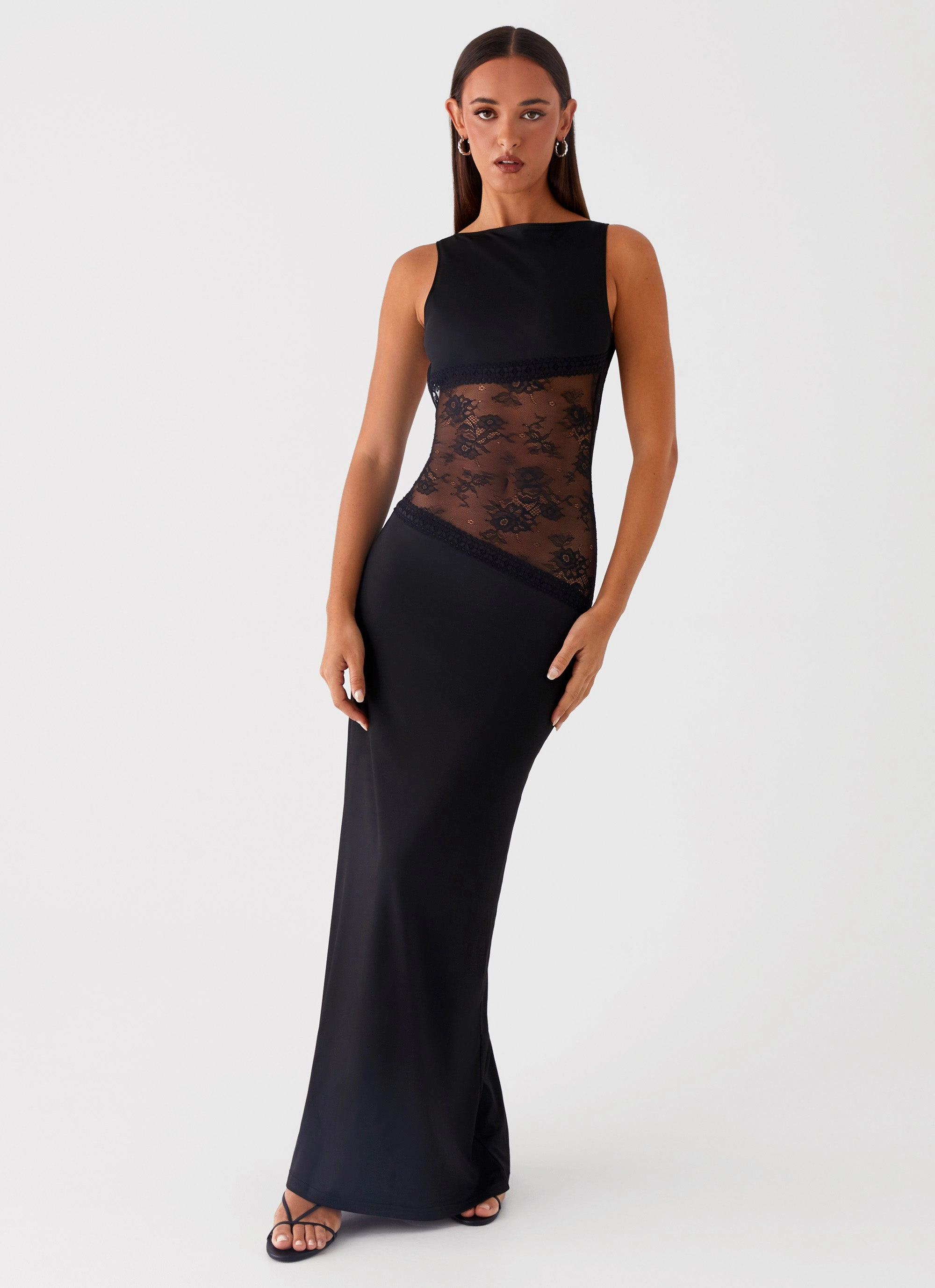 Lucinda Maxi Dress - Black Eco-Lining