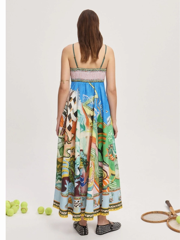 animal-print Lucky Pace Sundress in Multi
