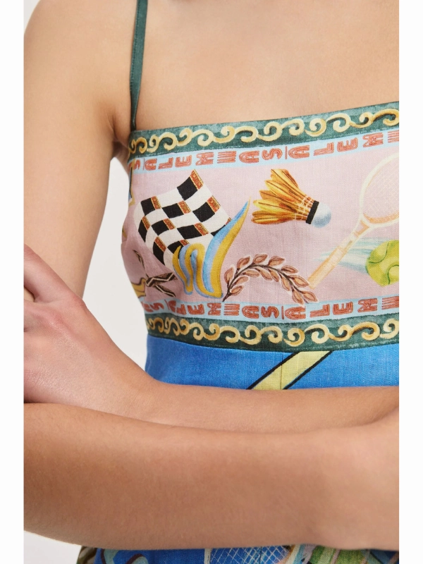 Lucky Pace Sundress in Multi Fluid movement Elegant Mature