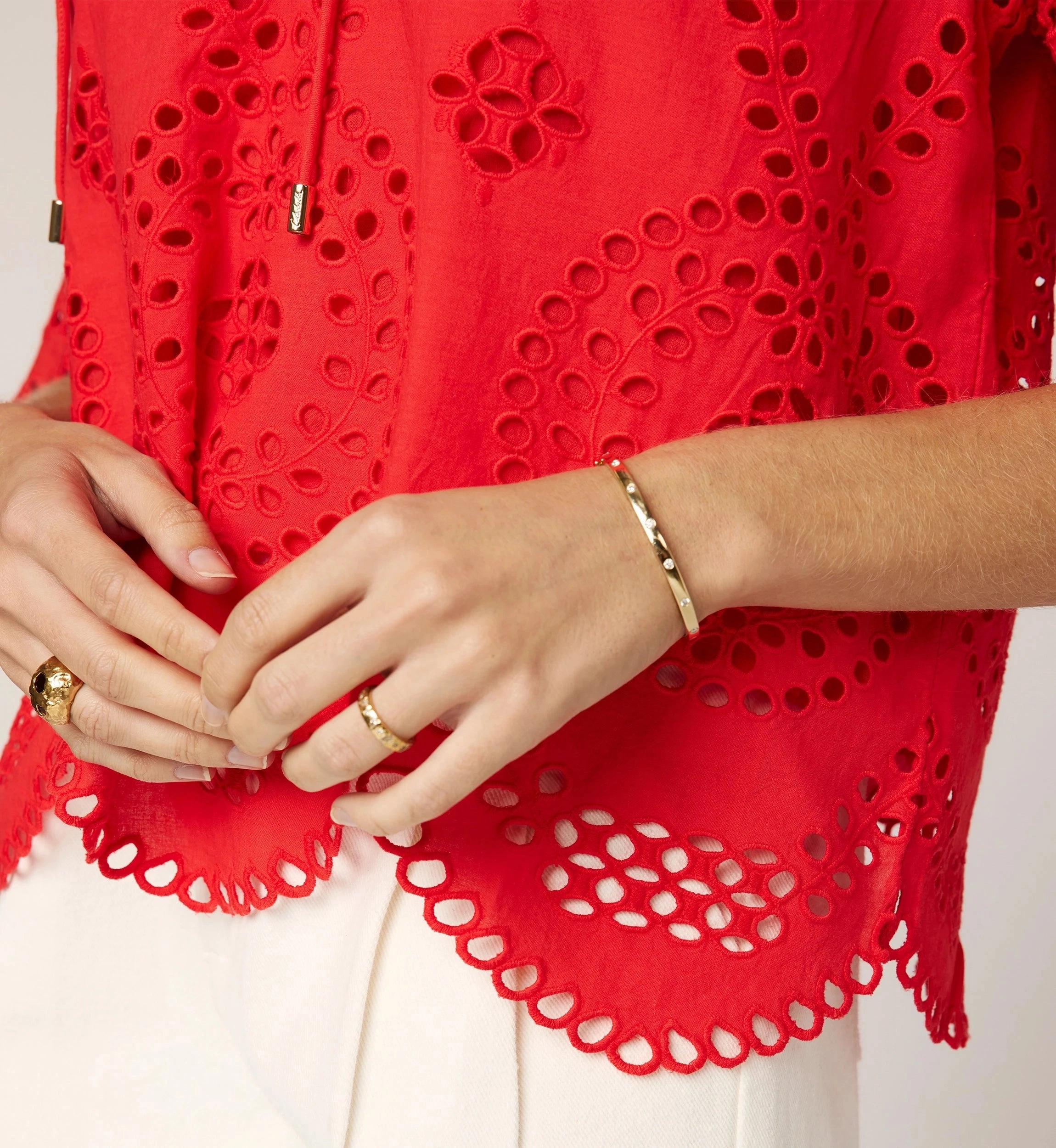 Lulu Blouse | Poppy Red Flexible Hemline