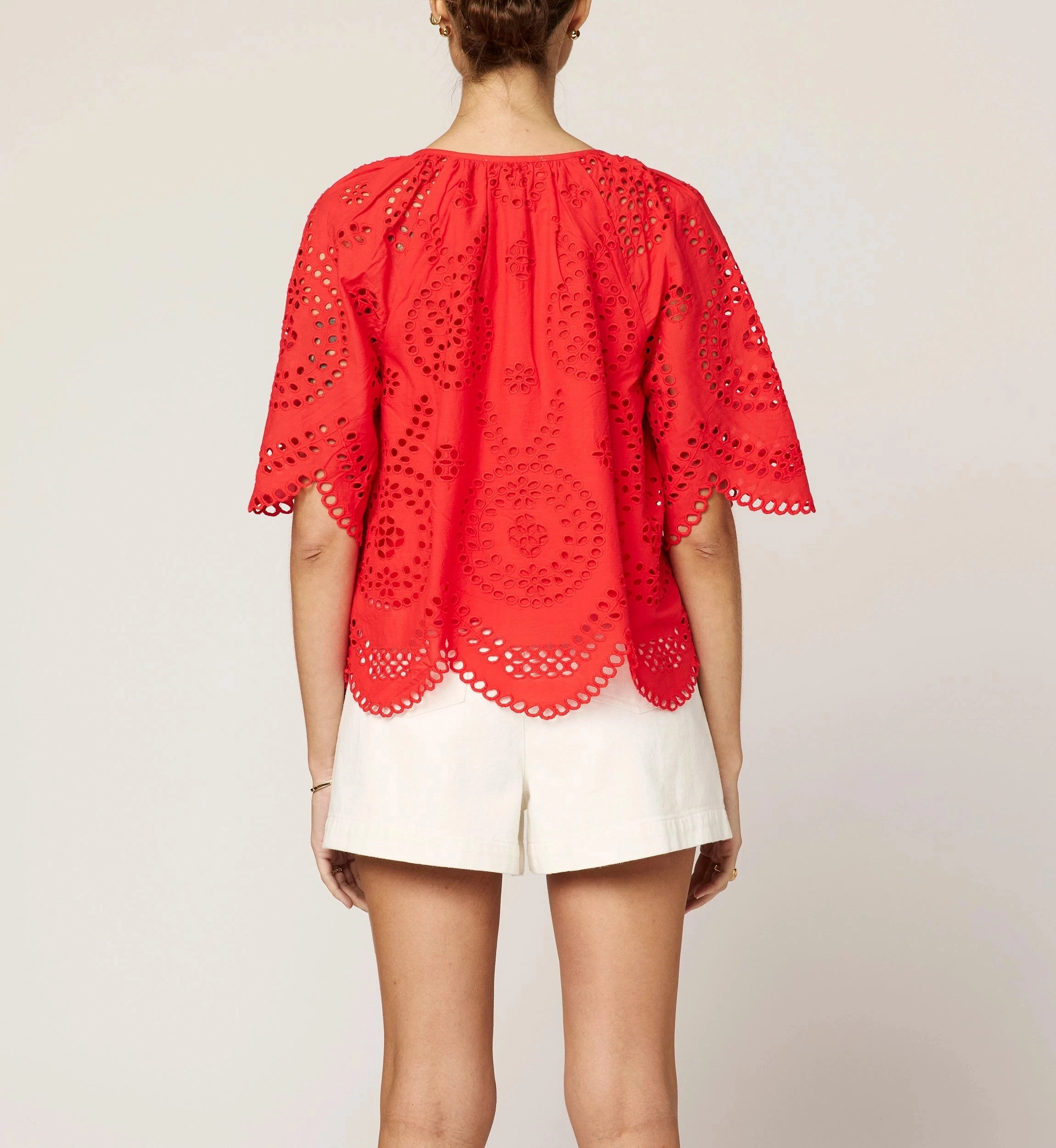 FlexibleCuffs NeutralPalette Lulu Blouse | Poppy Red