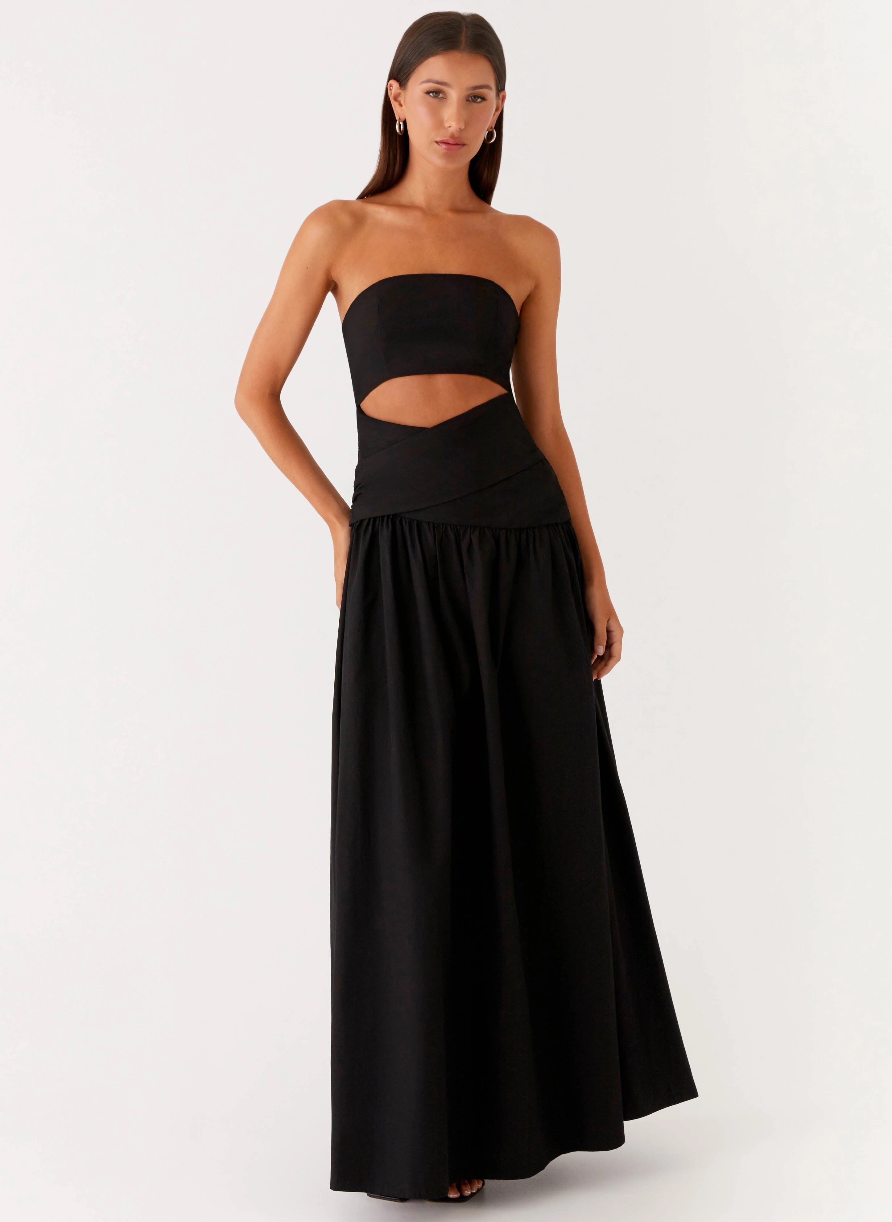 Lumen Maxi Dress - Black Glam Feel
