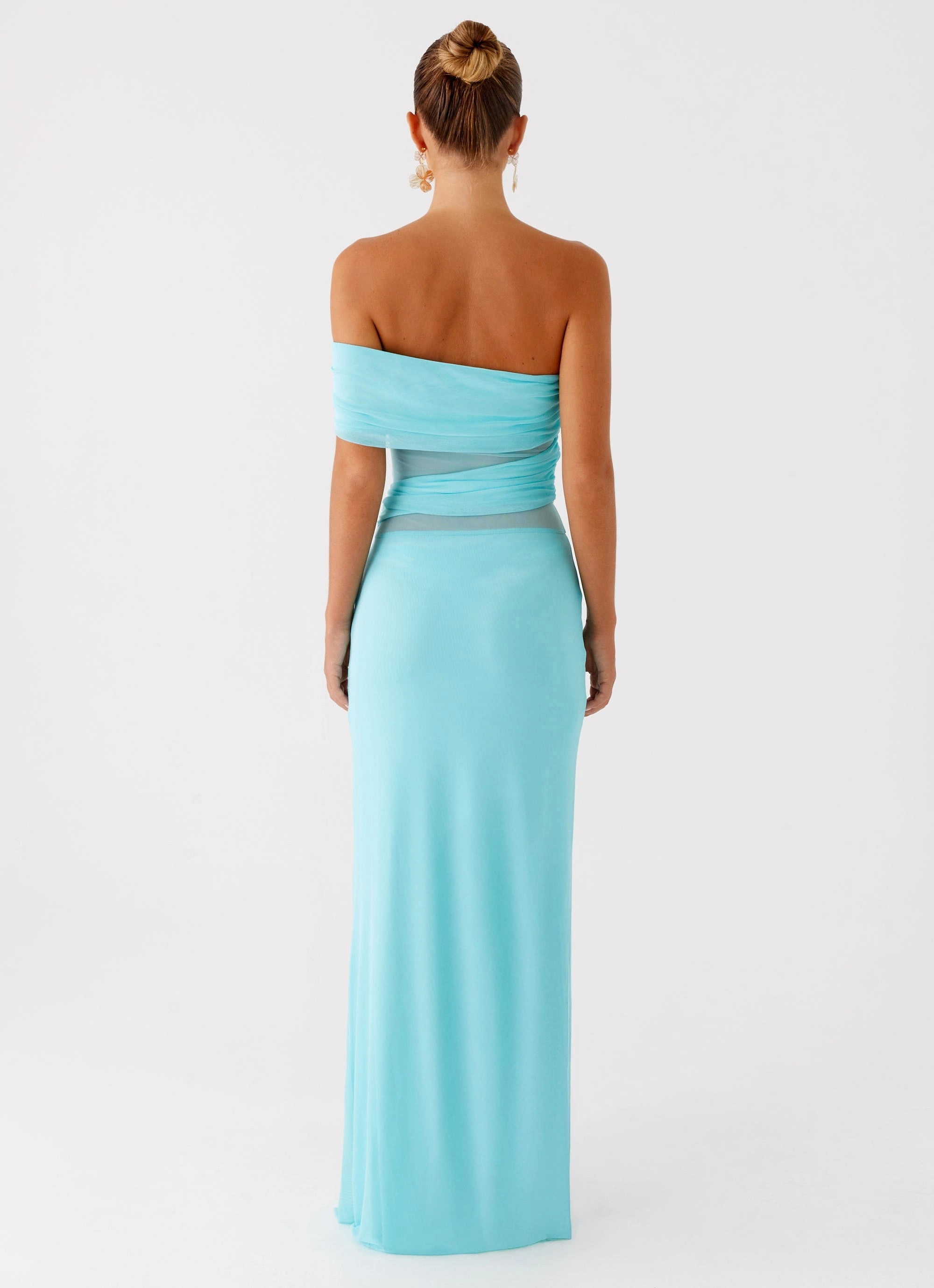 Crisp Detail Elegant Touch Lumi Maxi Dress - Turquoise