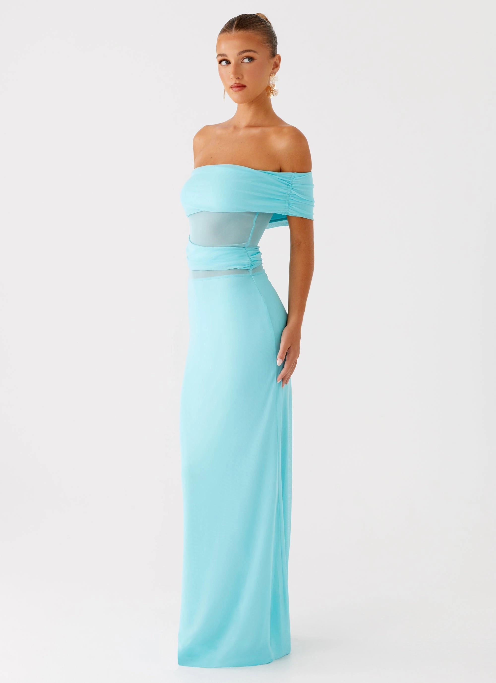 Knot-Detail Lumi Maxi Dress - Turquoise