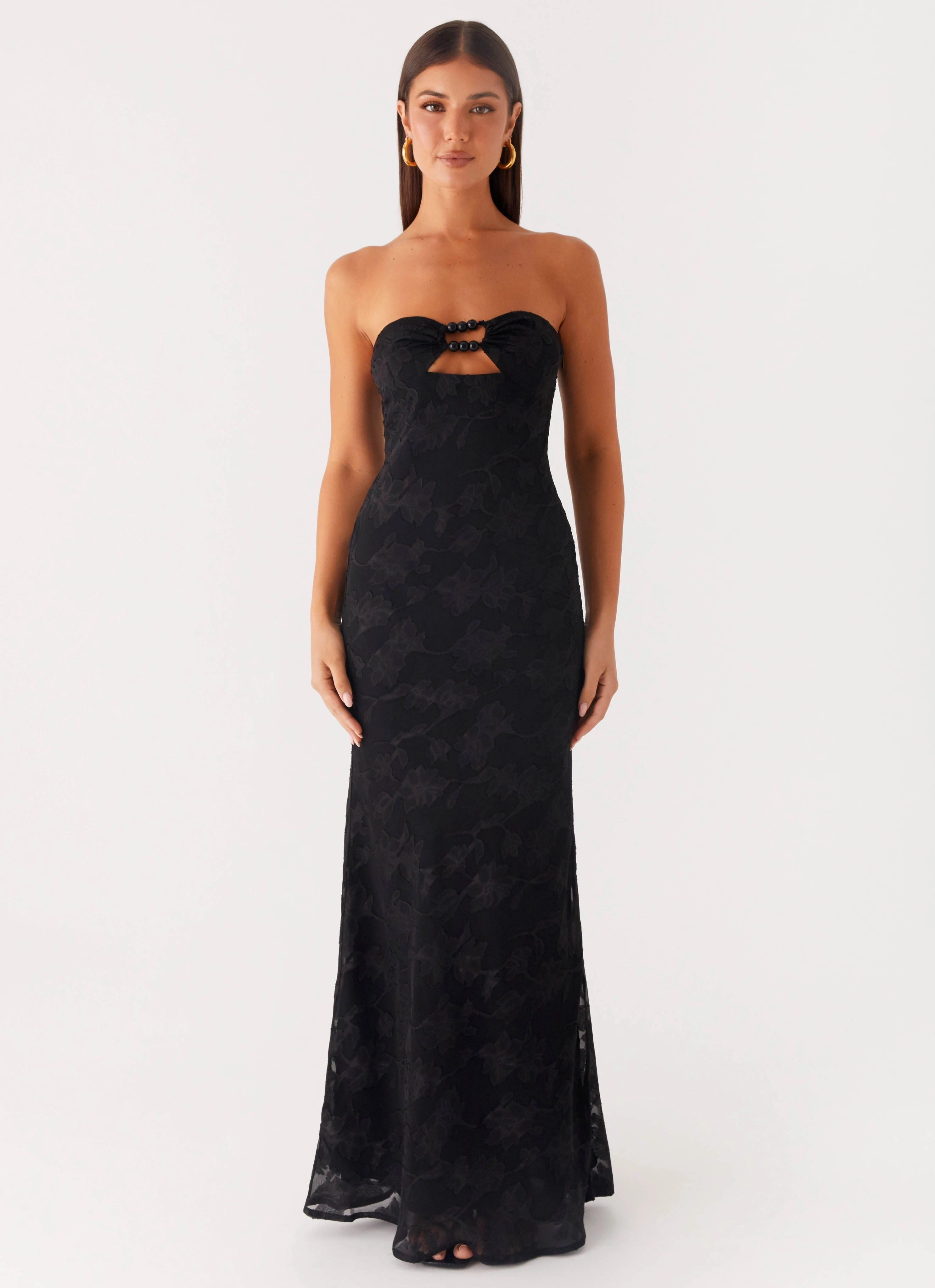 Lunar Maxi Dress - Black Sophisticated Touch Jewel Tones