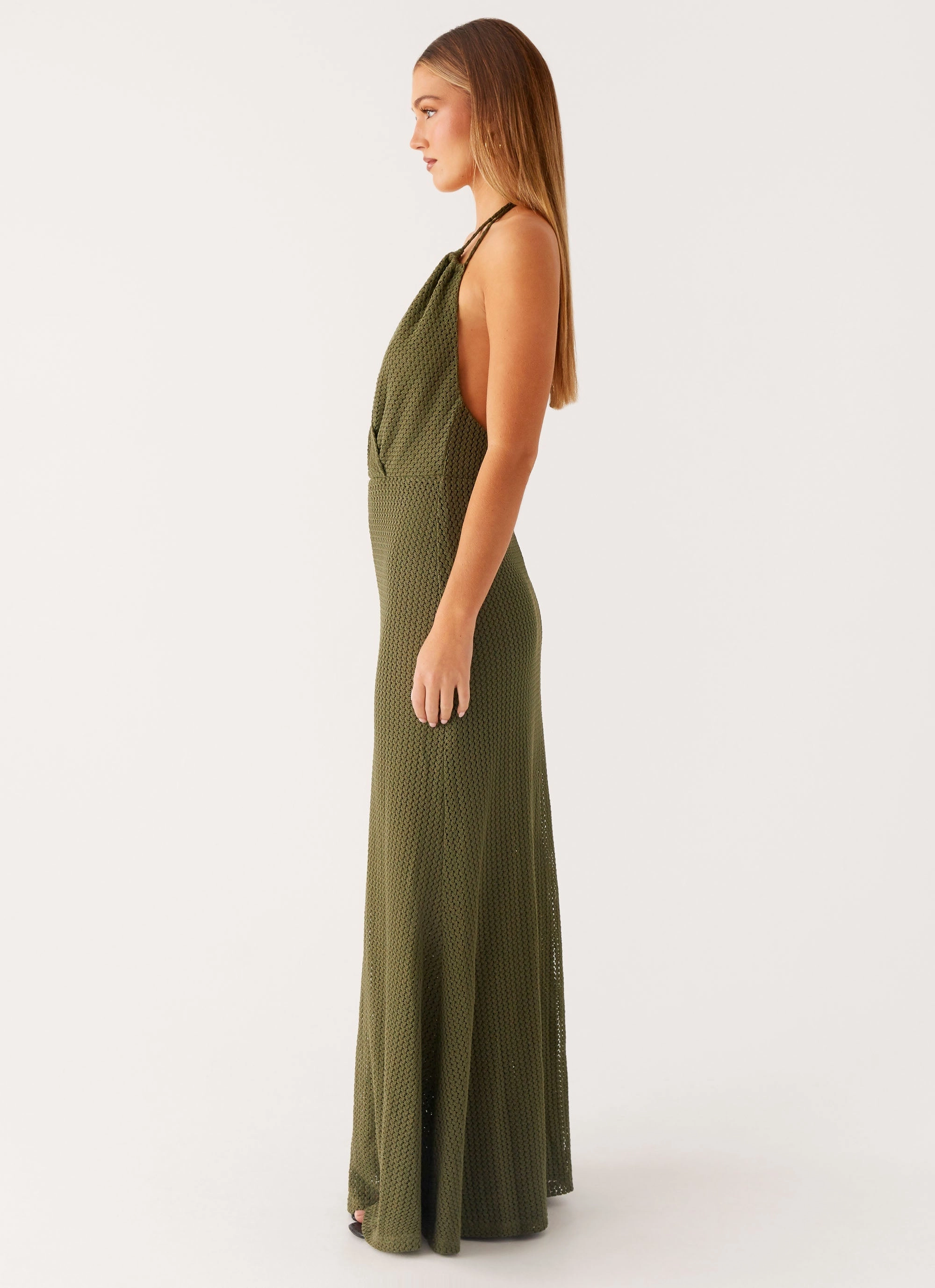 Thora Maxi Dress - Olive Cozy Comfort