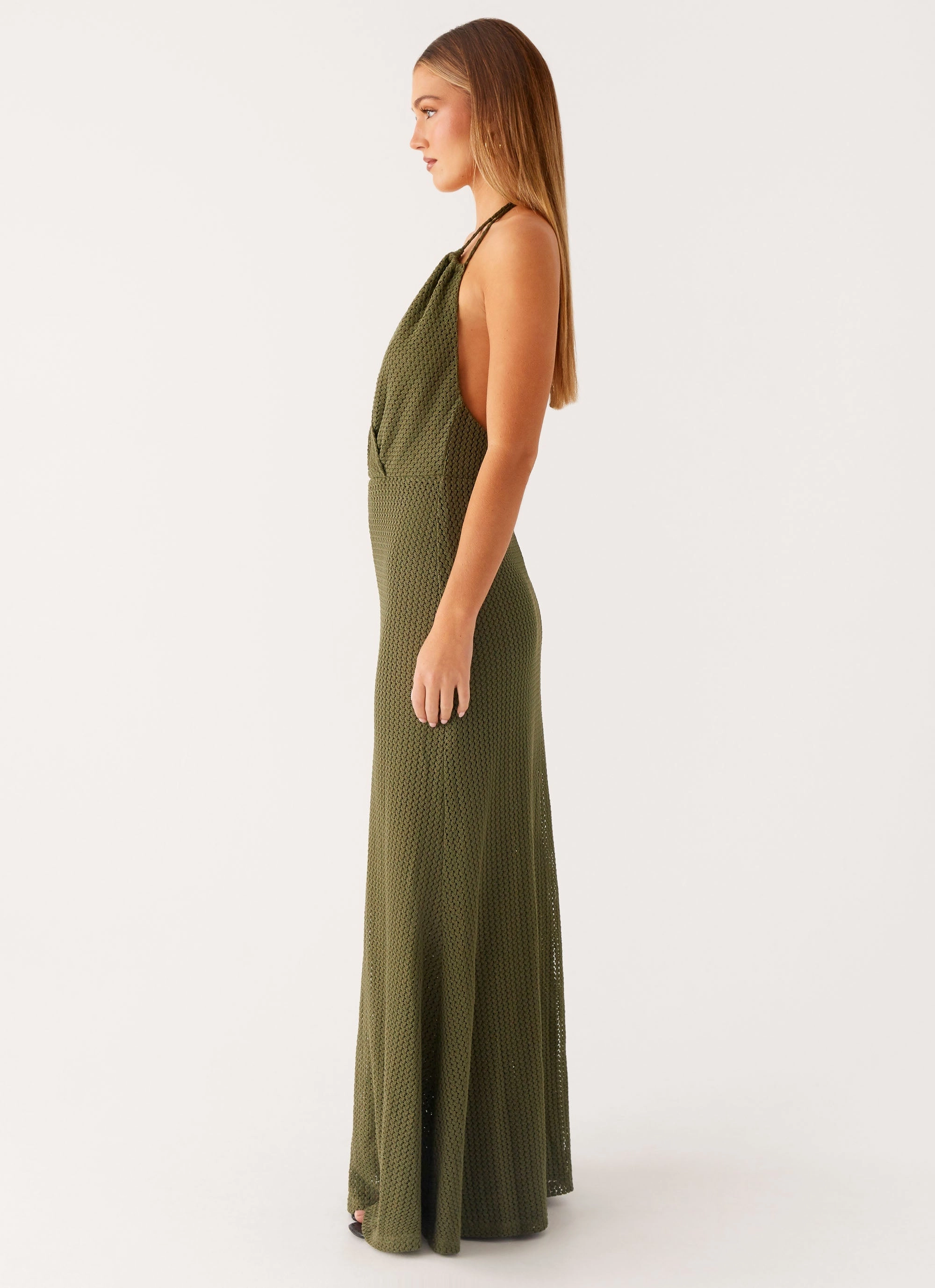 Thora Maxi Dress - Olive Travel Edge Casual Essential